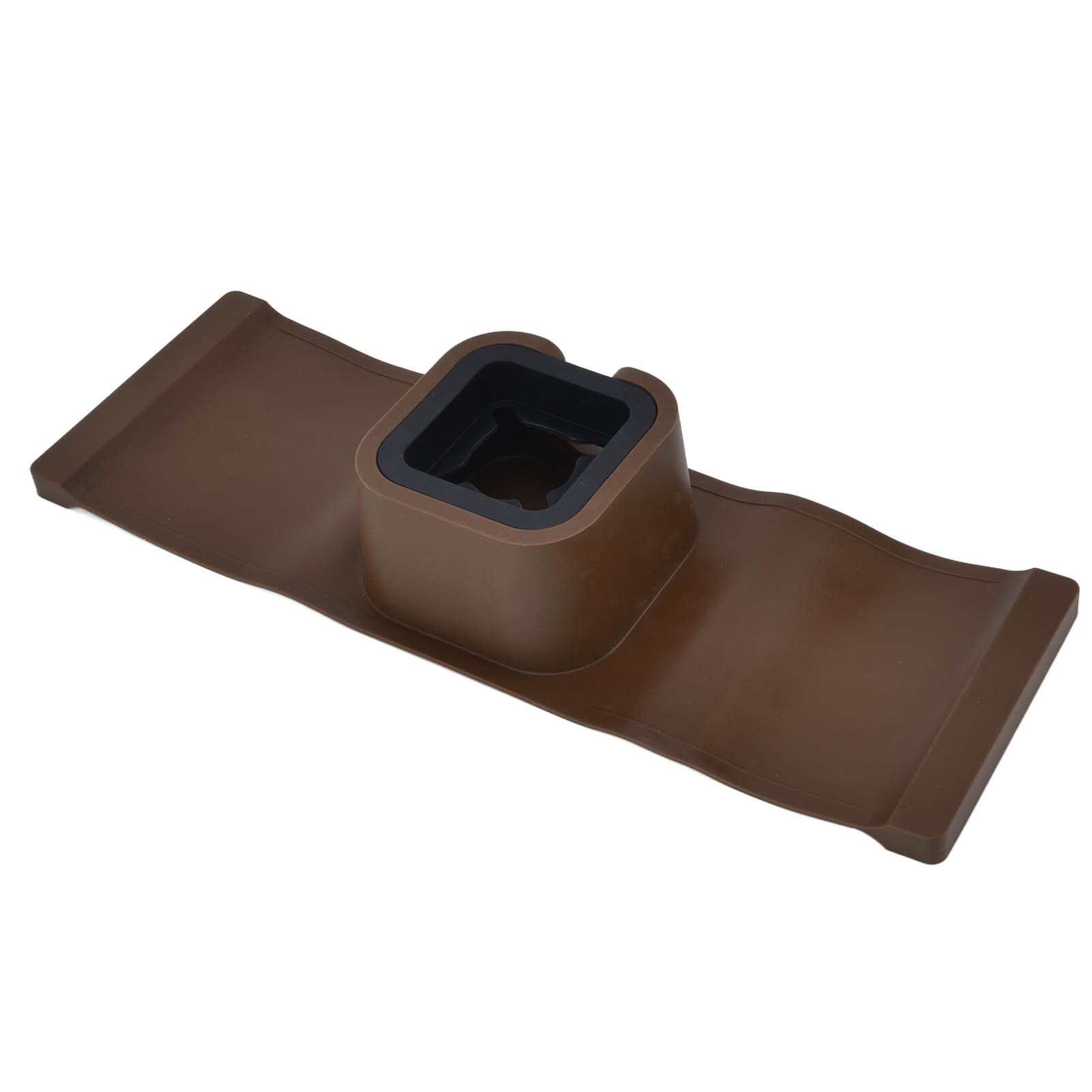 Demeras Couch Arm Cup Holder - Stable & Convenient Silicone Drink Tray for Sofa, Recliner, or Bed - Perfect for Living Room, Home Theater, or Office (Brown)