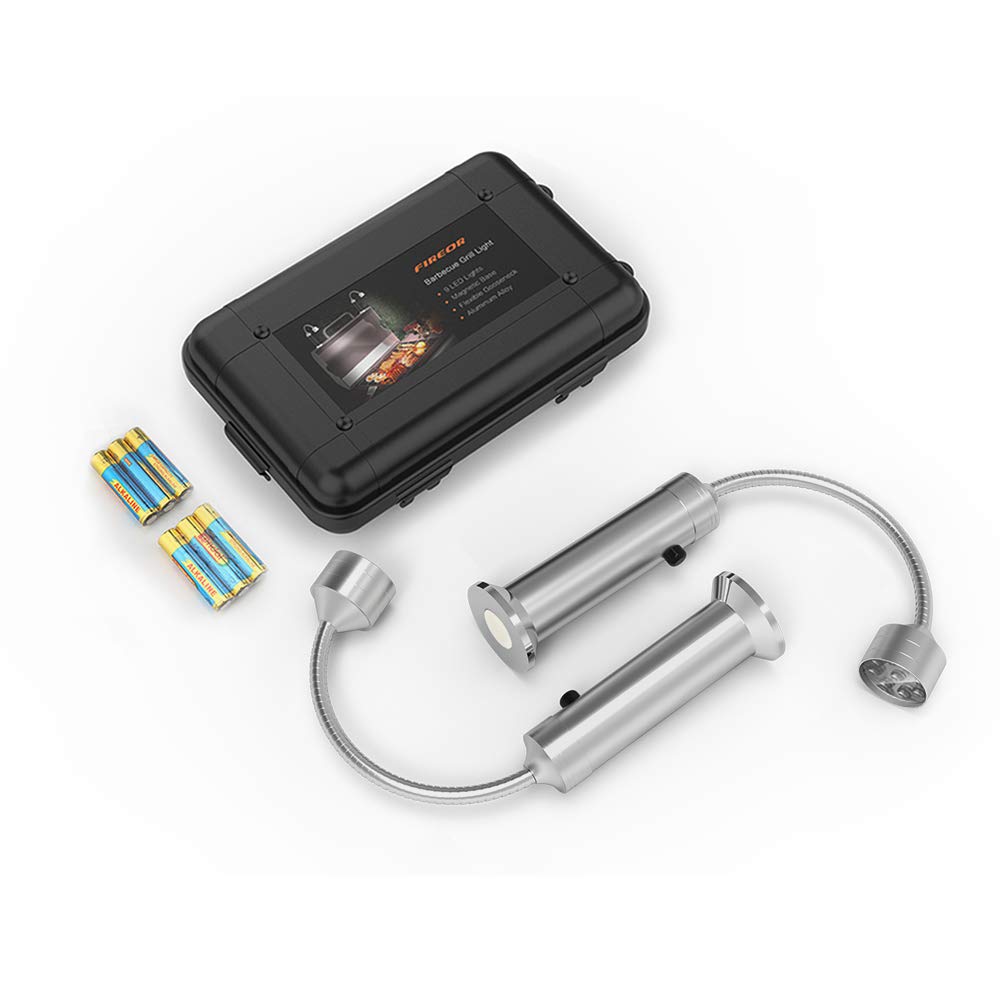 **Magnetic LED BBQ Grill Light - Flexible Gooseneck, Weather Resistant, Battery Included (2 Pack) - Perfect for Outdoor Grilling, Traeger Smoker, Pit Boss Griddle & Dad Gifts**    **Usage Scenarios:** Ideal for backyard barbecues, camping trips, nighttime grilling, and outdoor cooking with smokers or griddles. A great gift for dads, grill masters, and outdoor enthusiasts.
