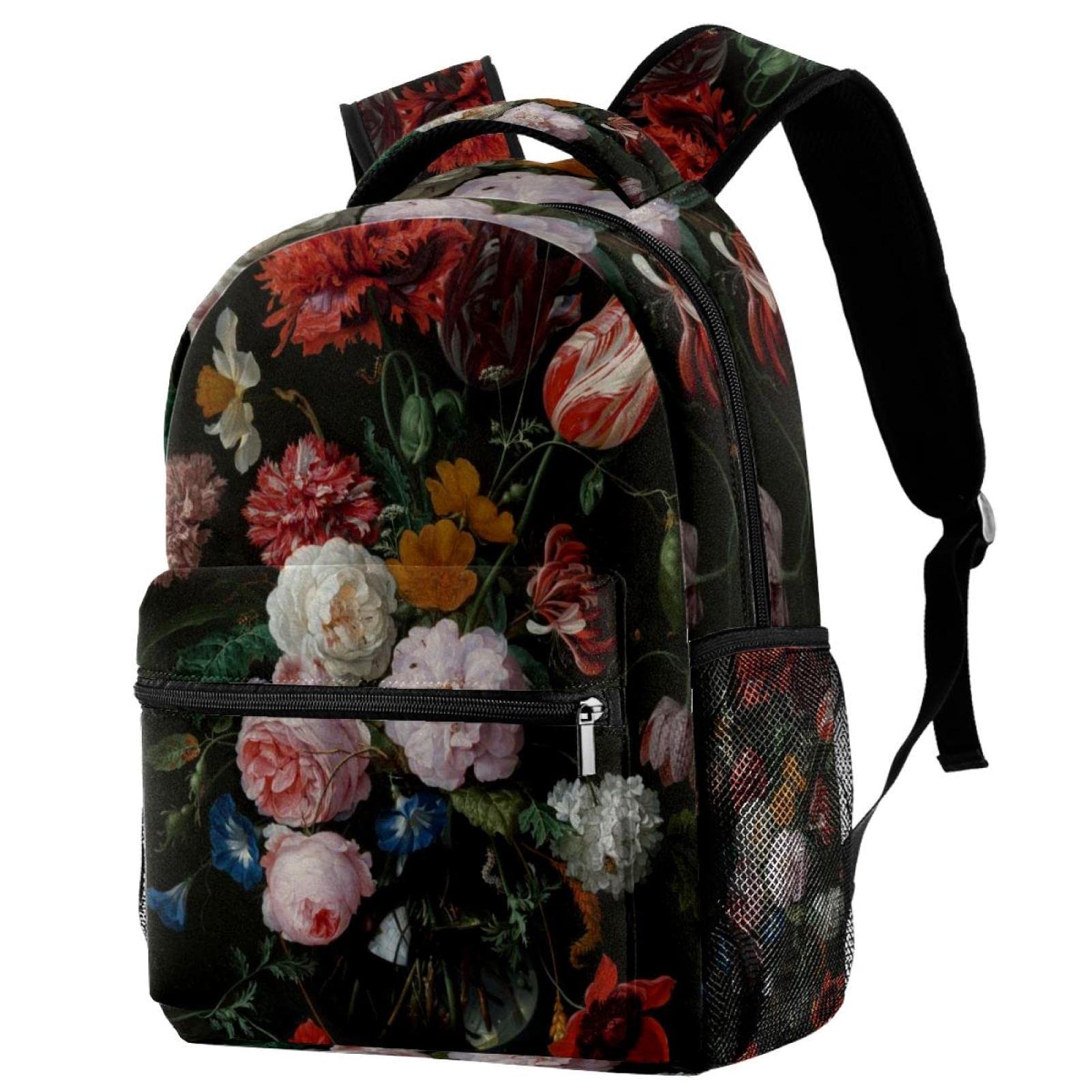 Vibrant Multicolor Flower Print Backpack for Toddlers & Preschoolers - Lightweight School Bookbag, Travel Daypack for Kids (Perfect for School, Daycare, and Family Outings)