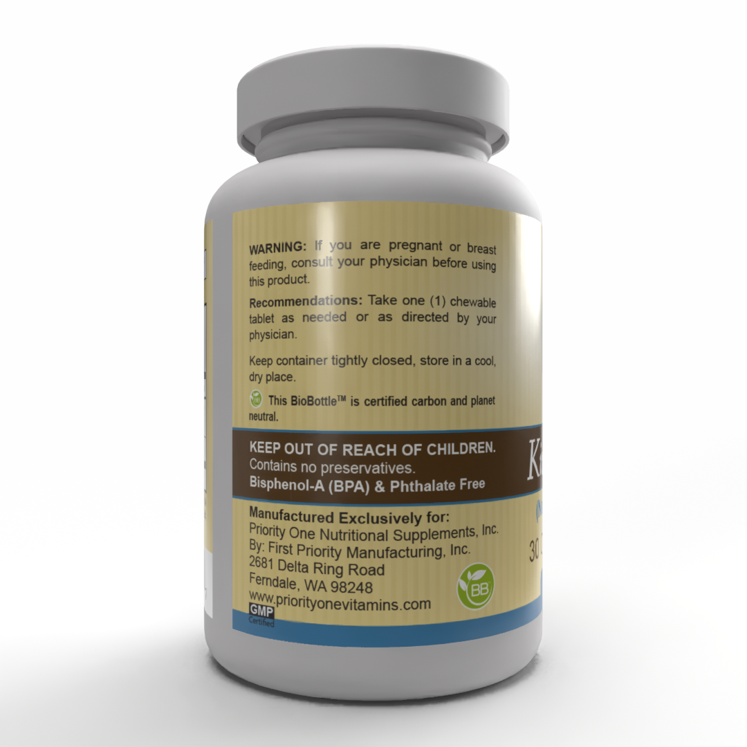 Kiwi Kleanse Chewable Constipation Relief Tablets (30 Count) - Natural Digestive Support for Occasional Constipation - Easy to Take at Home, Work or Travel