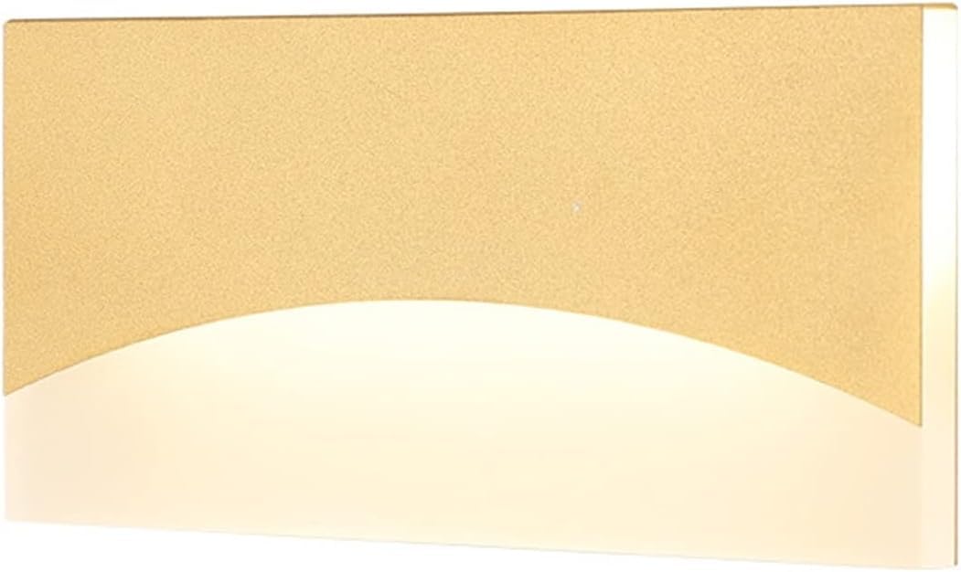 TADIBU LED Acrylic Wall Light 7W 3000K Warm White - Modern Wall Sconce for Bedroom, Living Room, Hallway - Gold Finish Indoor Mounted Lighting Fixture (Perfect for Ambient Lighting in Home Decor)