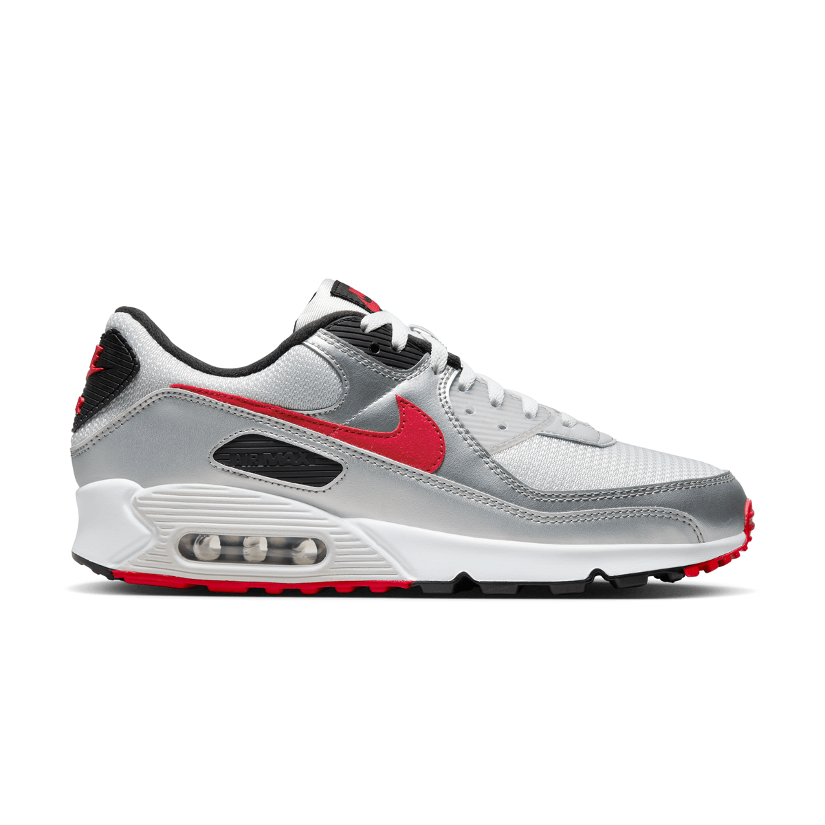 Nike Air Max 90 'Silver Bullet' Retro Running Shoes - Men's/Women's Lifestyle Sneakers for Casual Wear, Gym & Street Fashion