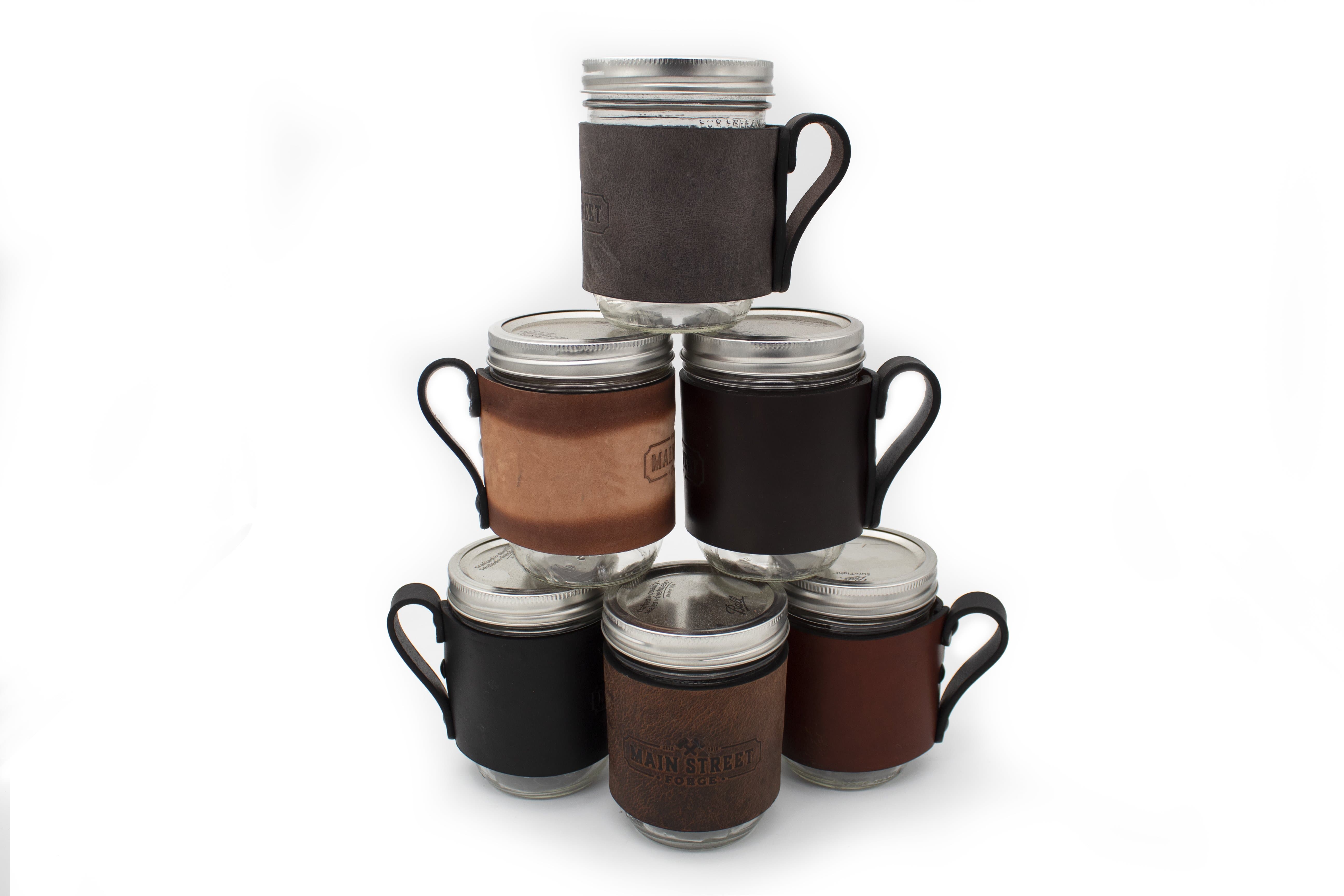 Mason Jar Wrap with Handle - Insulated Sleeve for Hot & Cold Drinks - Perfect for Coffee, Tea, Smoothies, and Iced Beverages - Reusable & Eco-Friendly