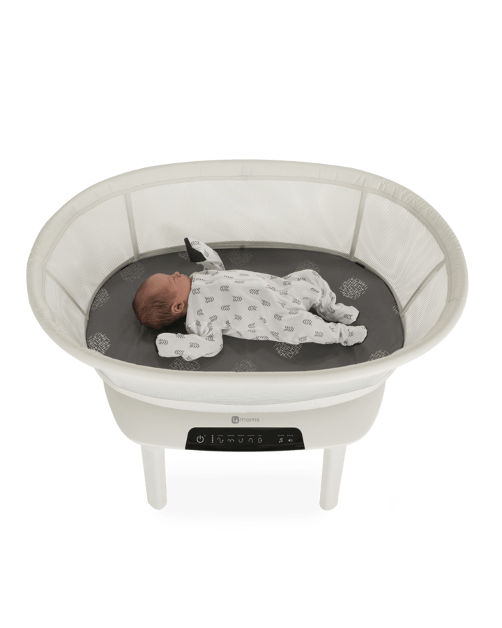 4moms Mamaroo Sleep Bassinet - Automatic Baby Swing with Soothing Motions & White Noise - Perfect for Newborns & Infants - Ideal for Nursery, Bedroom & Travel Use