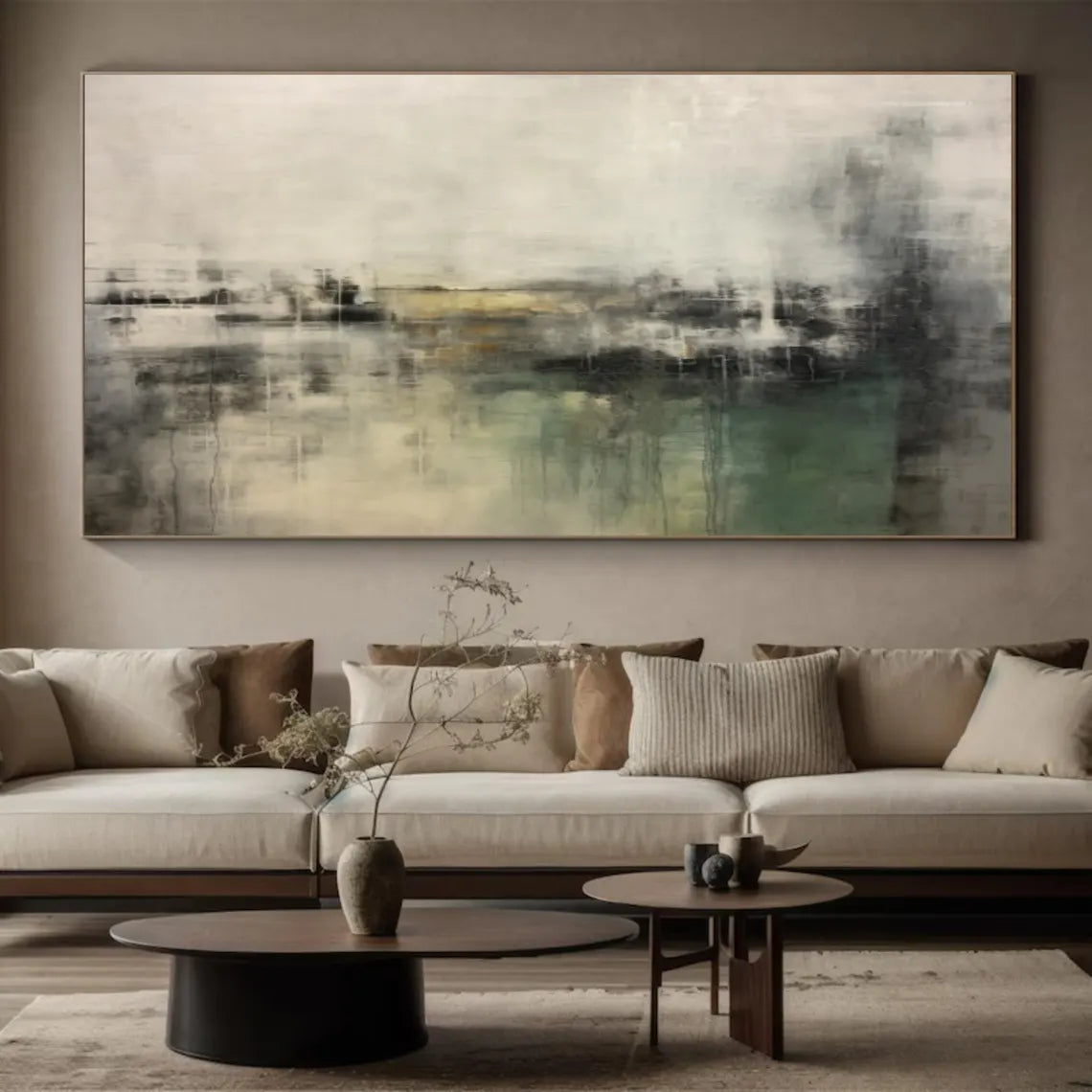Abstract Painting #AB 465 - Modern Wall Art for Living Room, Bedroom & Office Decor - Handmade Canvas Artwork
