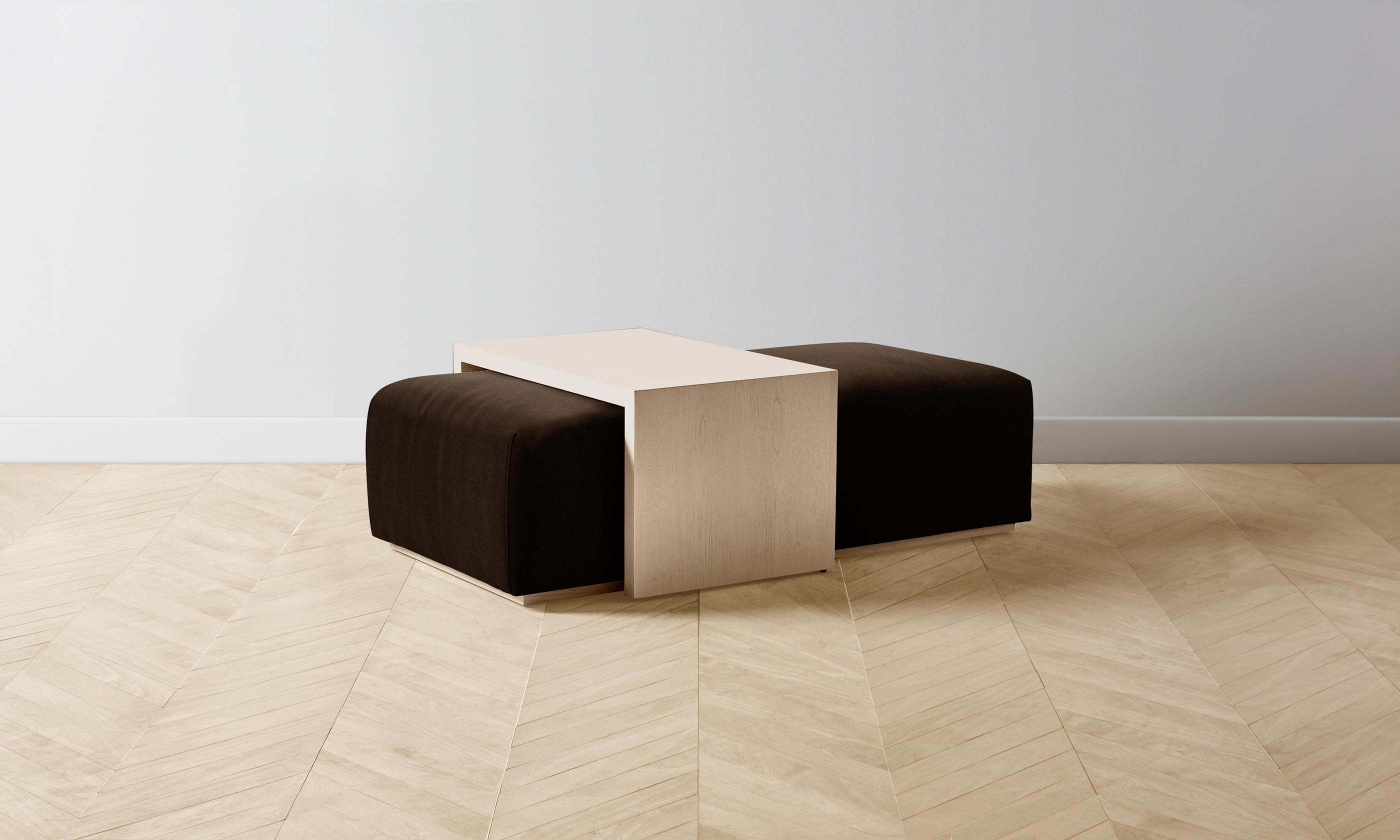 The Bowery Ottoman - Luxurious Mohair Upholstery in Rich Chocolate Brown - Perfect for Living Room, Bedroom, or Office Decor