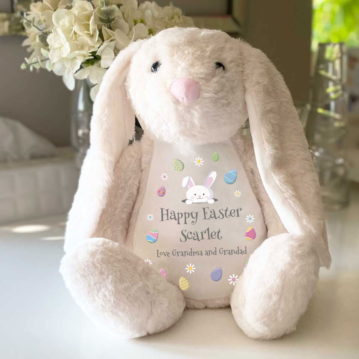 Personalized Voice Message Easter Bunny Plush Toy - Recordable Stuffed Animal for Kids, Easter Gifts, Birthday Presents - Perfect for Easter Baskets, Bedtime Cuddles & Holiday Decorations