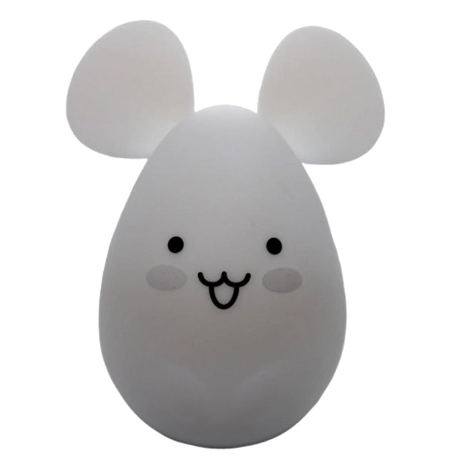 Soft Silicone LED Night Light for Baby Crib - Cute Mouse Design | Nursery Room Decor, Kids Bedside Lamp, Gentle Glow for Night Feeding & Comfort