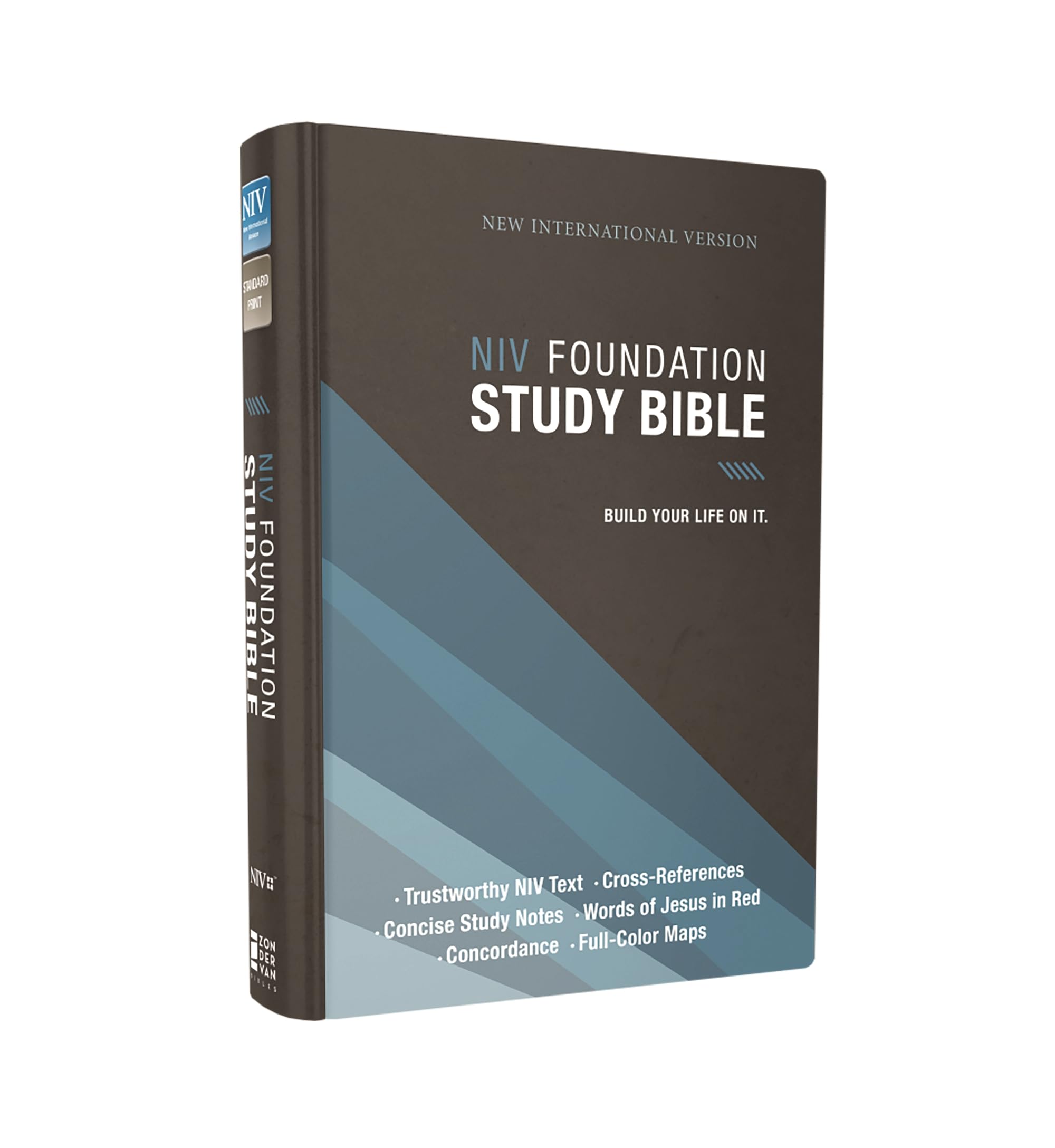 NIV Foundation Study Bible - Hardcover, Red Letter Edition - Perfect for Bible Study, Church Services & Personal Devotion