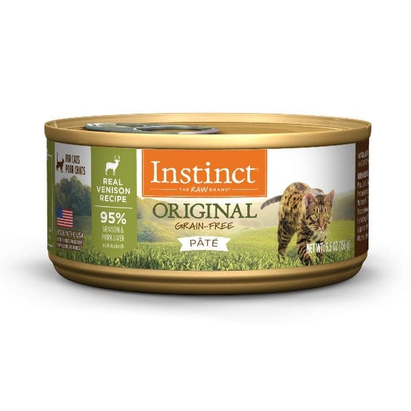 Instinct Original Grain-Free Real Venison Recipe Canned Cat Food - High Protein Wet Cat Food for Indoor & Outdoor Cats, Kittens & Adult Cats - Perfect for Picky Eaters & Sensitive Stomachs
