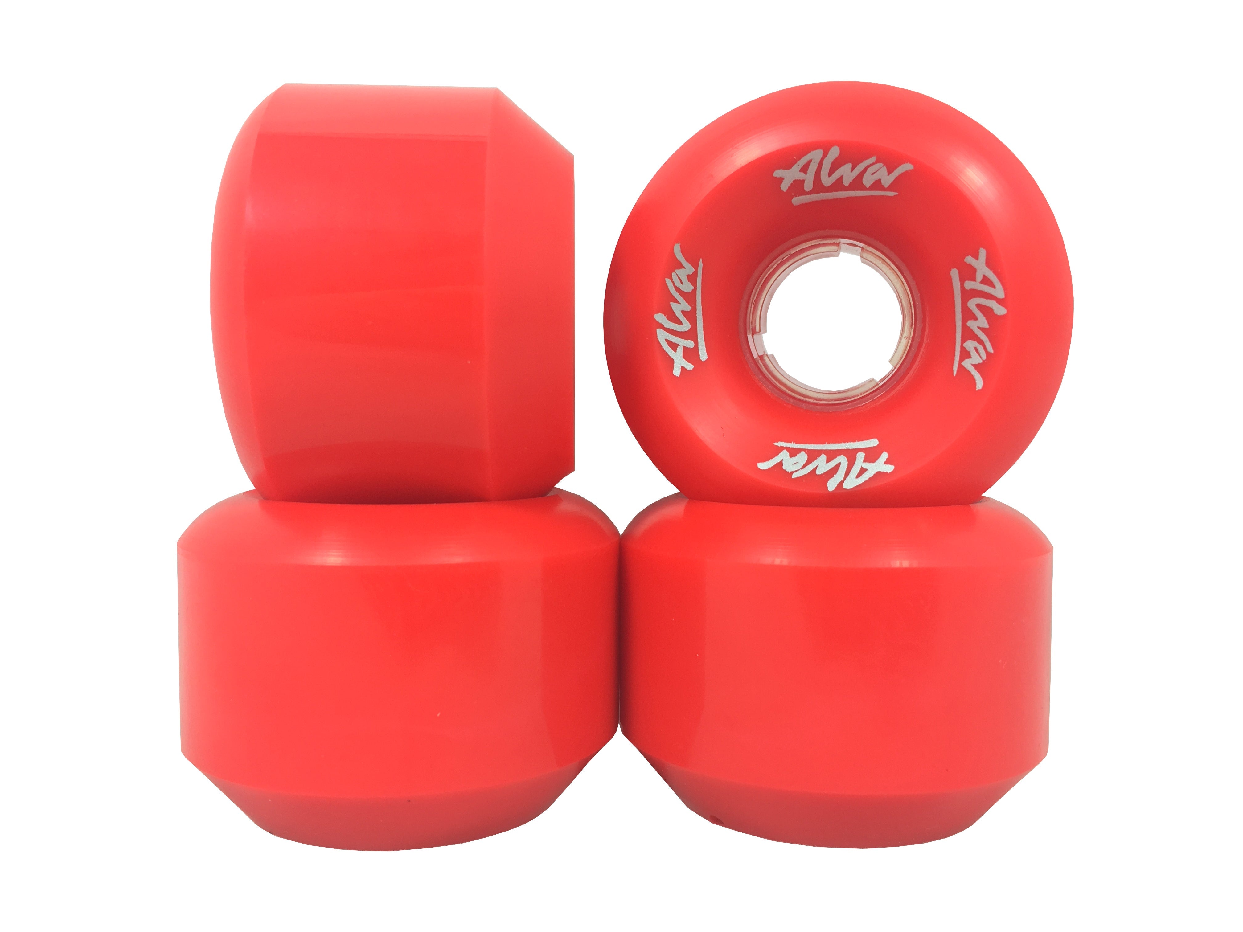 ALVA Conical Skateboard Wheels 59mm 88a Duro - High Performance Red Wheels for Street & Park Skating - Perfect for Tricks, Cruising & Smooth Rides