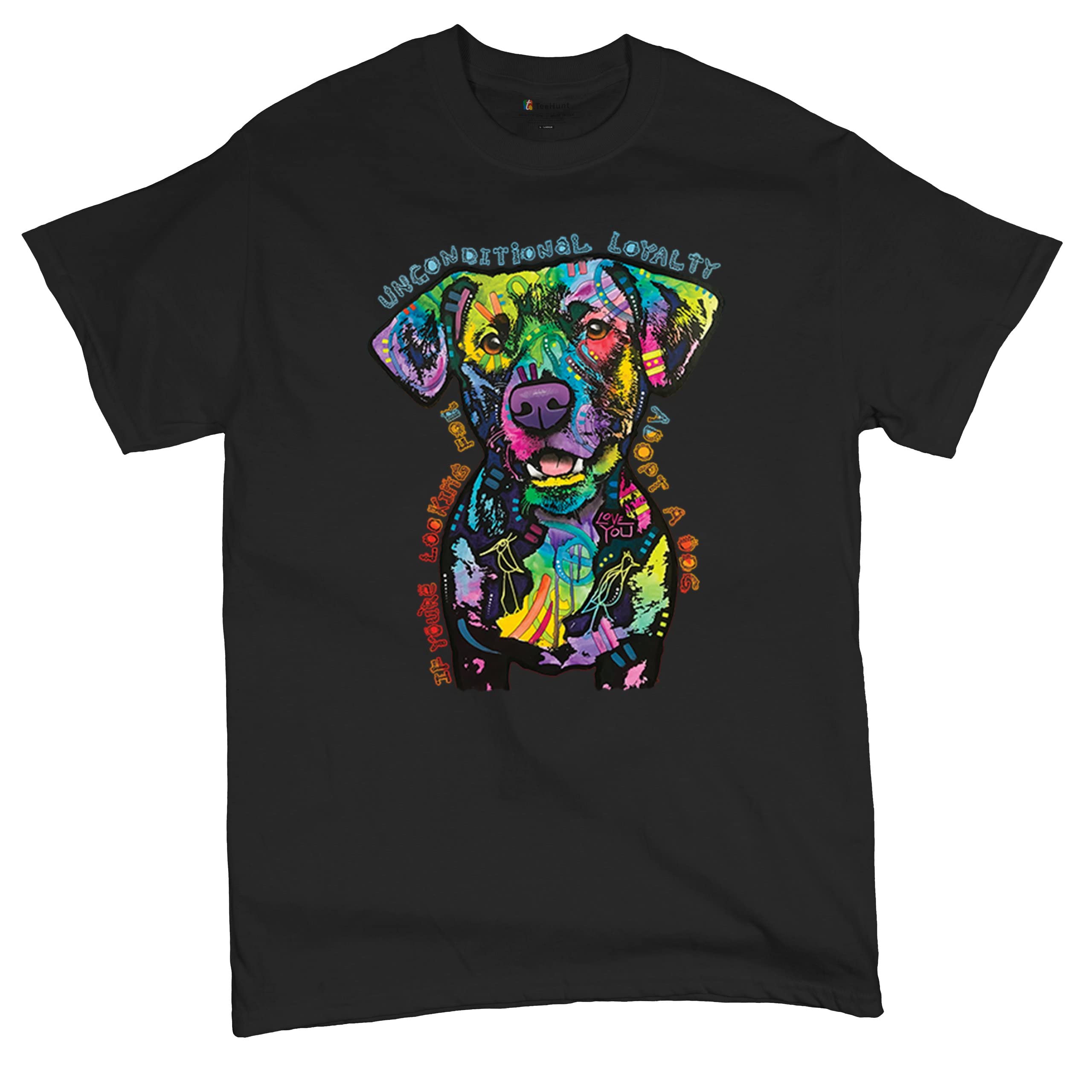 Dean Russo Adopt a Dog Pet Lover T-Shirt for Men - Unconditional Loyalty Graphic Tee - Perfect for Animal Shelter Volunteers & Dog Adoption Events