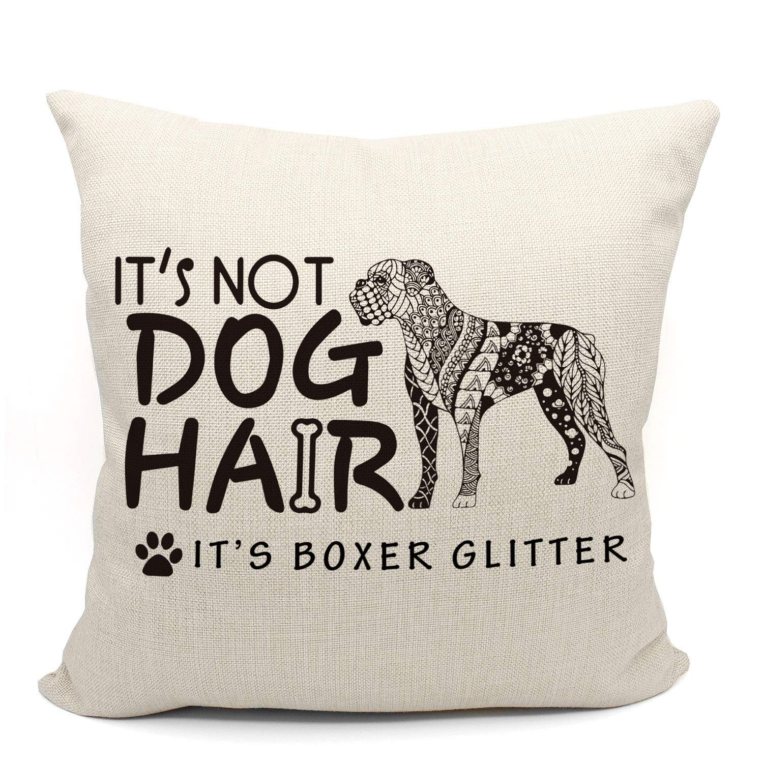 Boxer Dog Pillow Cover 18x18 Inch - Cute Boxer Dog Gifts for Women & Dog Lovers - Decorative Throw Pillow Case for Home Decor, Sofa, Bedroom - Perfect Gift for Pet Owners & Dog Themed Room
