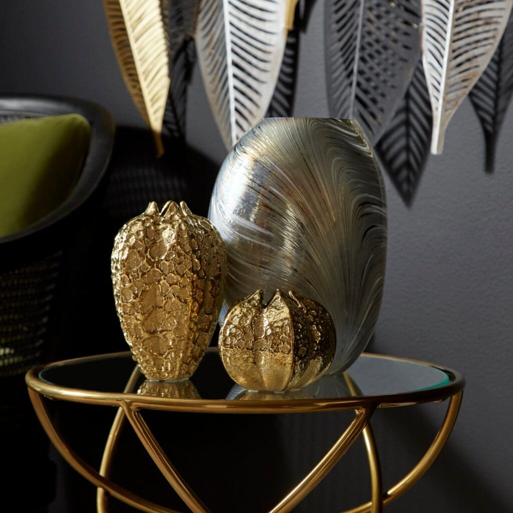 Cyan Design 10800 Pores Gold Small Vase - Elegant Home Decor for Living Room, Dining Table & Wedding Centerpieces
