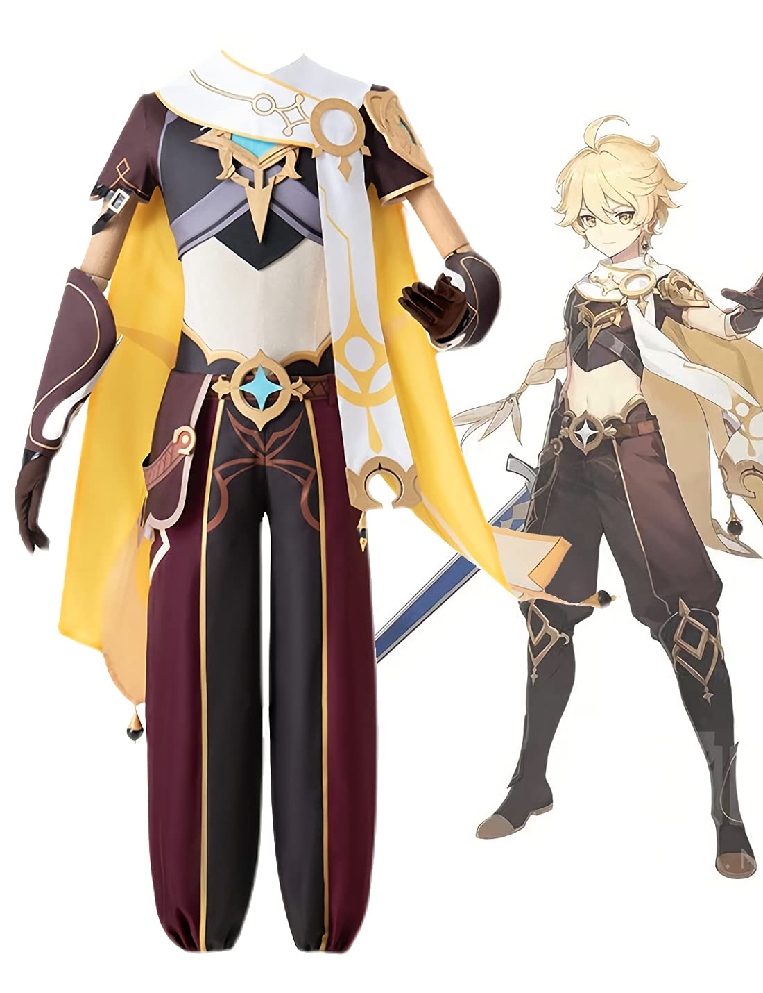Genshin Impact Traveler Cosplay Costume - Anime Game Character Outfit for Halloween, Cosplay Events & Themed Parties | Perfect for Conventions, Roleplay & Fan Gatherings