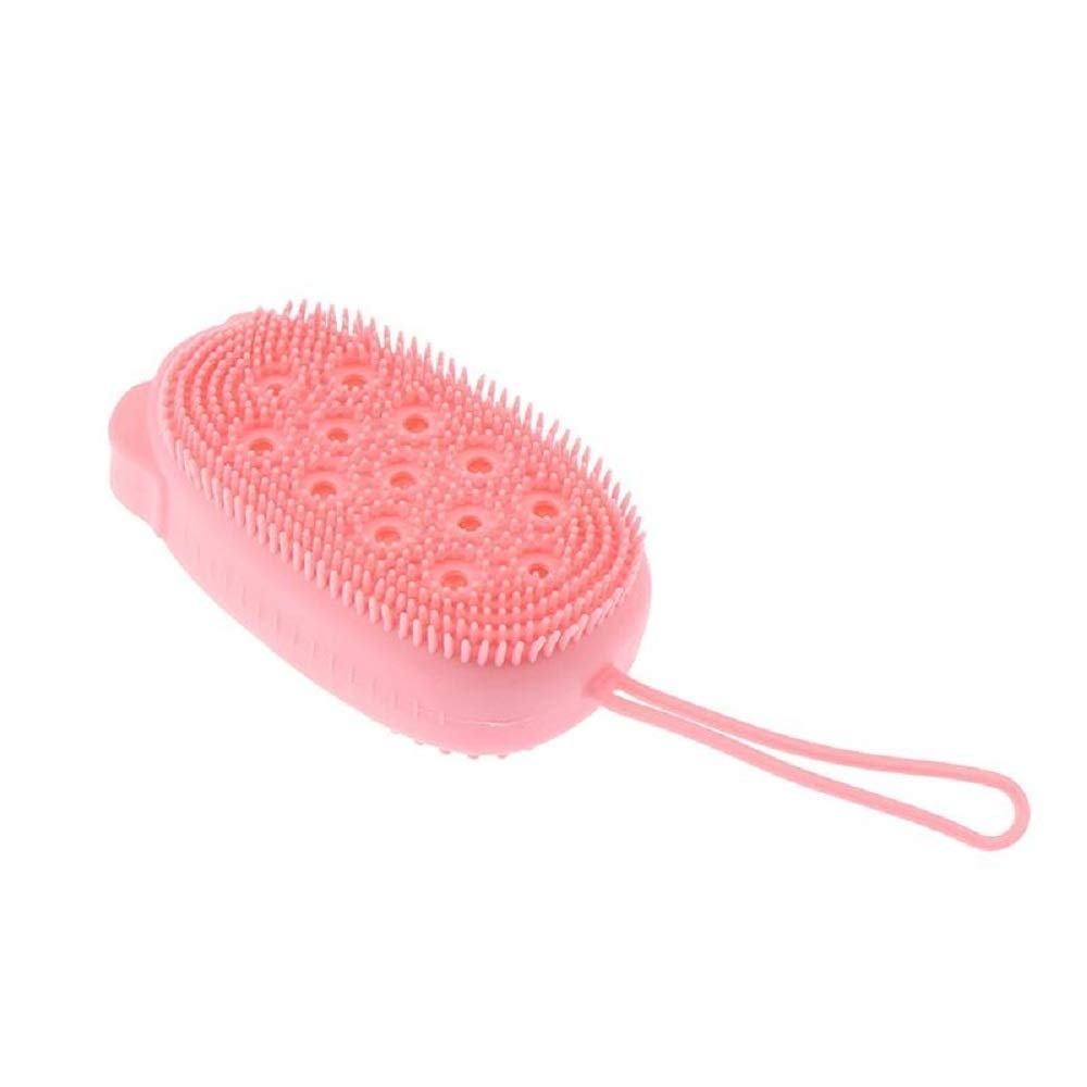 Kytaste Soft Silicone Bath Shower Massage Body Wash Brush - Exfoliating & Cleansing Shampoo Brush with Silica Bubbles (Multi-Color) for Spa, Home & Travel Use