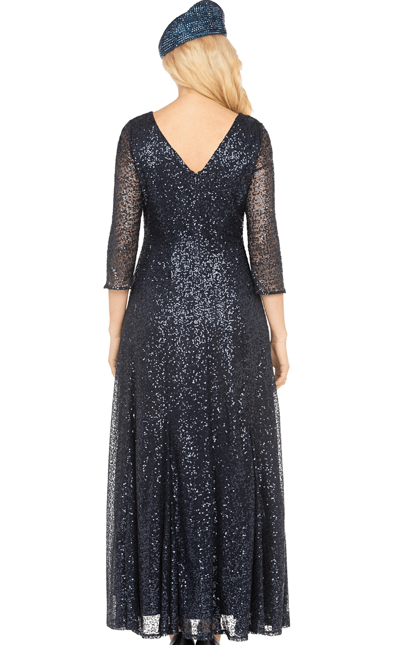 Giovanna Dress D1602 Navy - Elegant Women's Party Dress for Evening Events, Weddings & Special Occasions