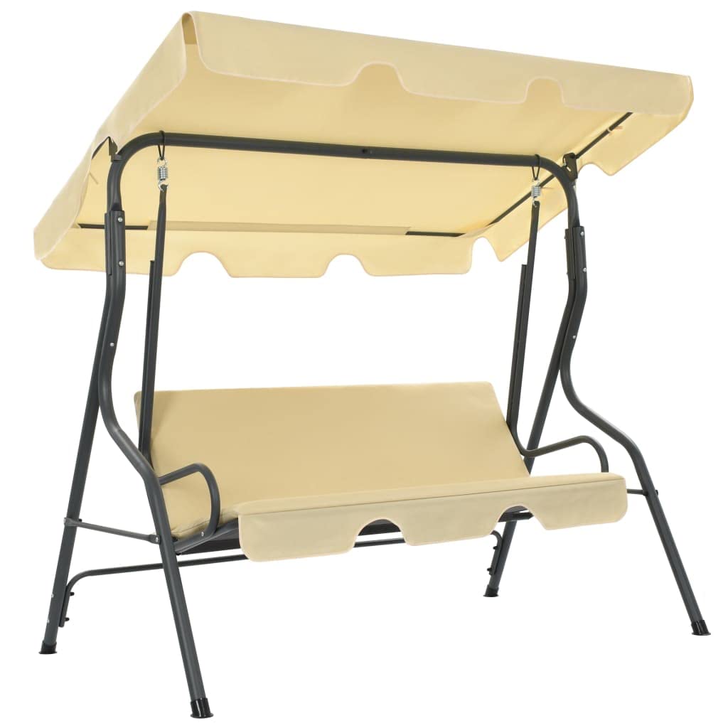 Premium Outdoor Canopy Swing Chair - Adjustable Shade & Removable Cushions, Patio Porch Lounge for Backyard & Garden (66.9