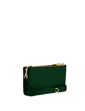 Coach Double Zip Crossbody Bag for Women - Stylish Leather Shoulder Purse with Adjustable Strap, Perfect for Everyday Use, Travel & Shopping