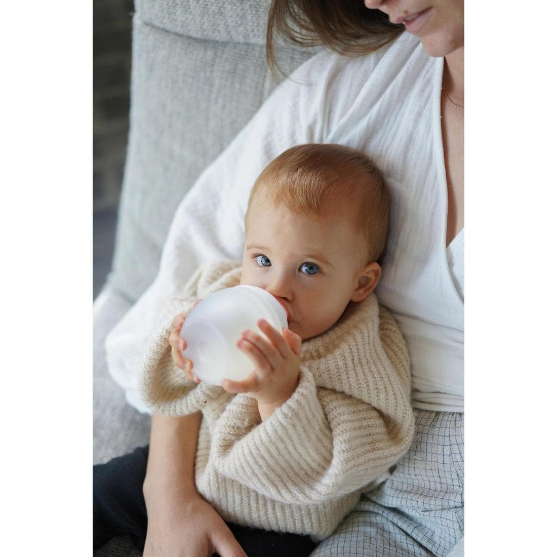 Élhée Baby Bottle Nipple Pack of 2 - U Size Slow Flow Newborn Bottles for Breastfed Babies | Gentle Feeding for 0-6 Months Infants | BPA-Free Silicone Nipples for Comfortable Nursing