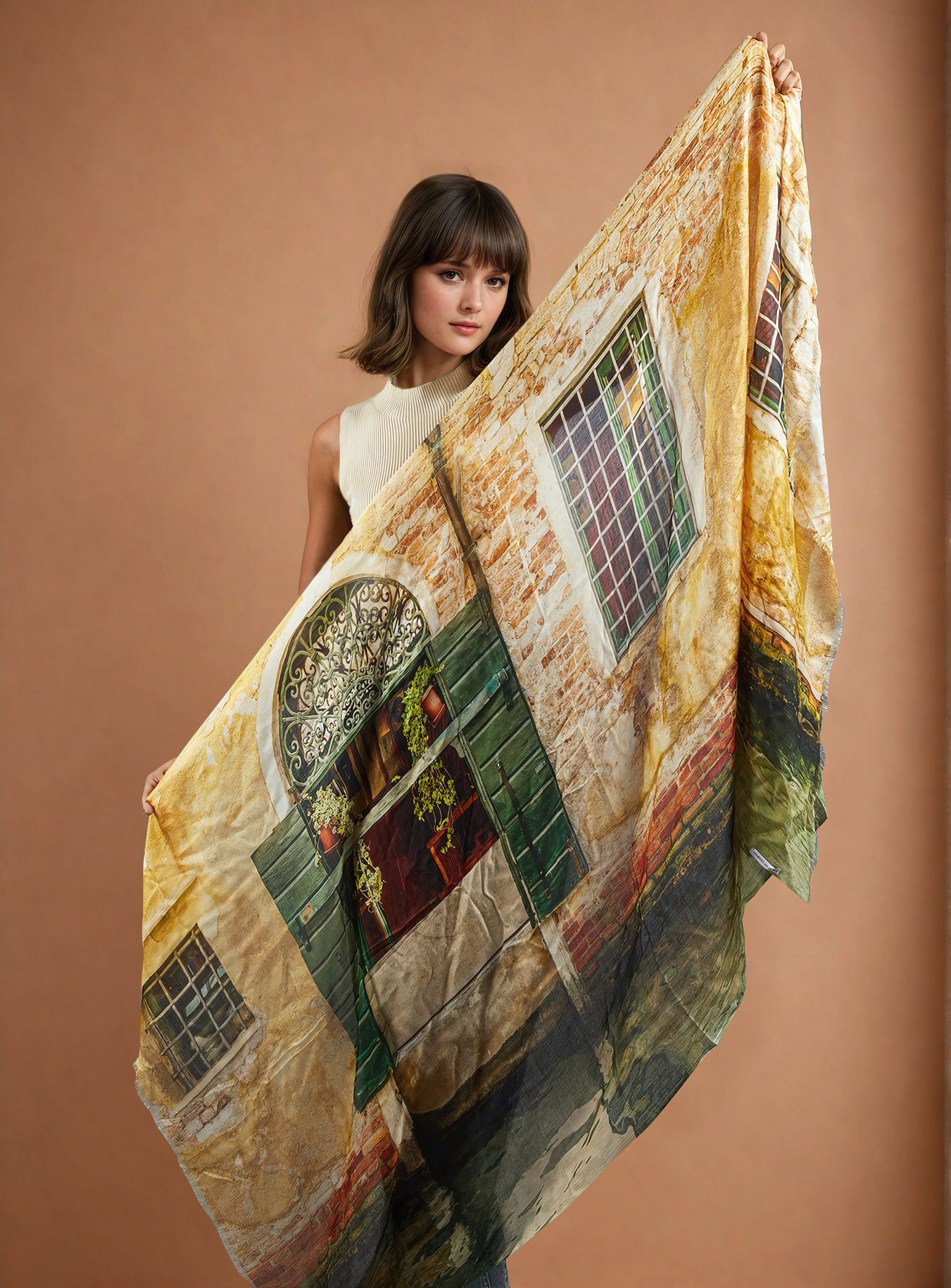 Luxury Venice Canal Dreams Scarf - Elegant Italian Silk Fashion Accessory for Women, Perfect for Travel, Parties & Special Occasions