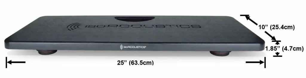 IsoAcoustics STAGE 1 BOARD COMBO - Premium Speaker Isolation Stand for Studio Monitors & Bookshelf Speakers - Perfect for Home Studios, DJ Setups & Audiophile Listening Rooms