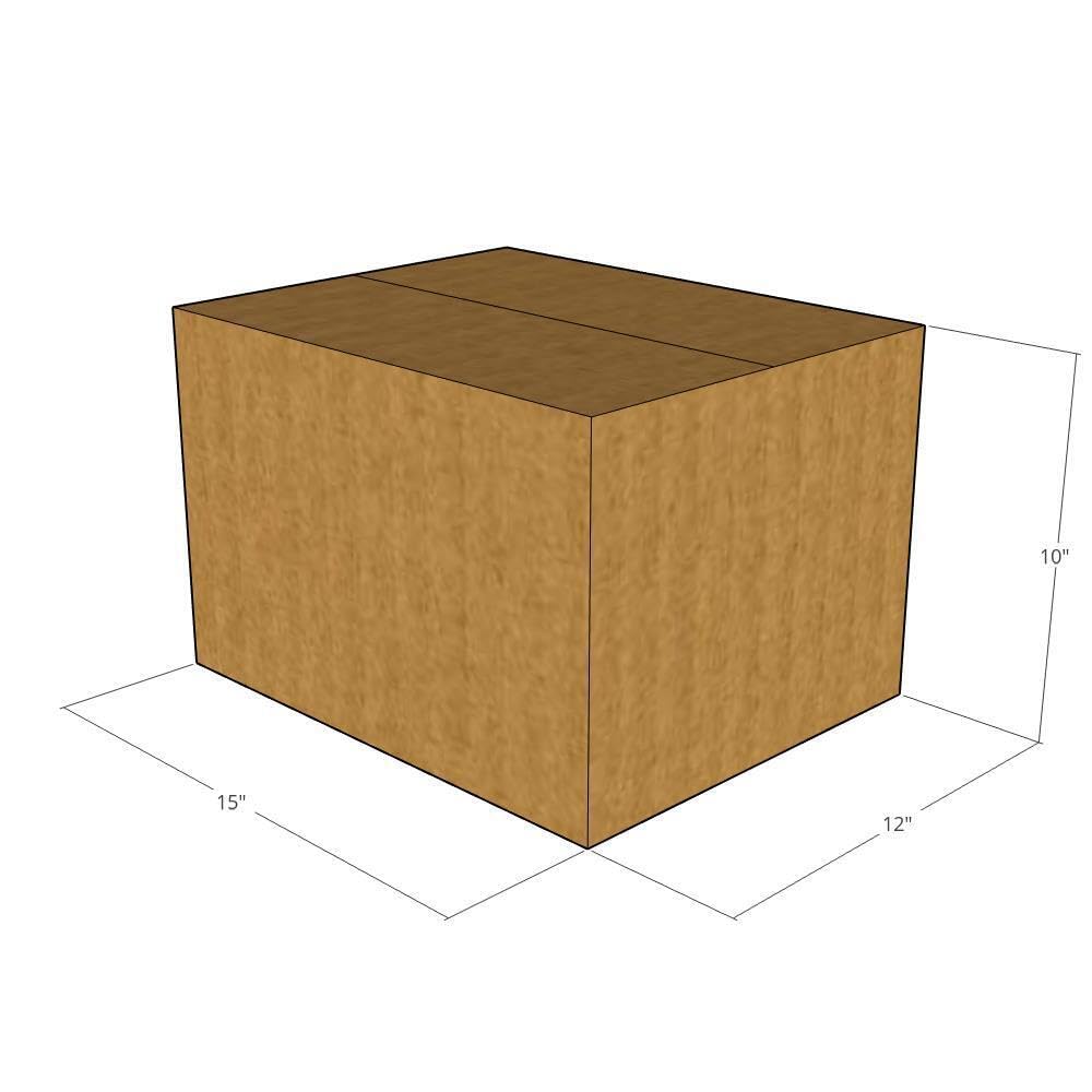 50 Pack 15x12x10 Inches 32 ECT Corrugated Cardboard Boxes - Heavy Duty Shipping Boxes for Moving, Storage & Business Use | Durable Packaging for Home, Office & Ecommerce Shipping