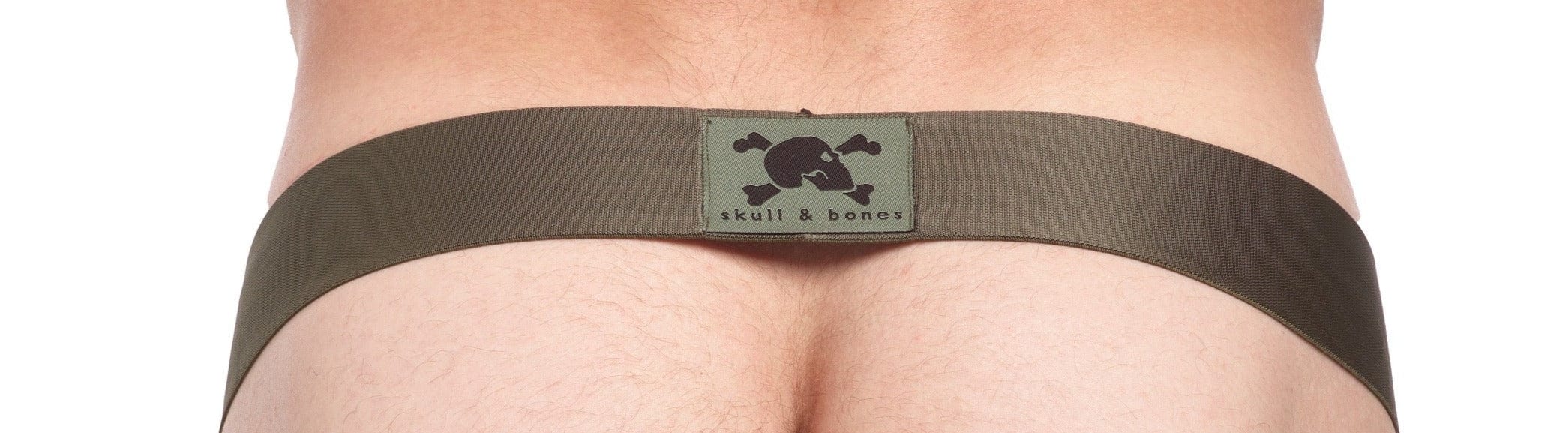 Just the Bones Jock Army Green - Premium Athletic Support Underwear for Men - Comfortable & Breathable for Sports, Workouts & Daily Wear