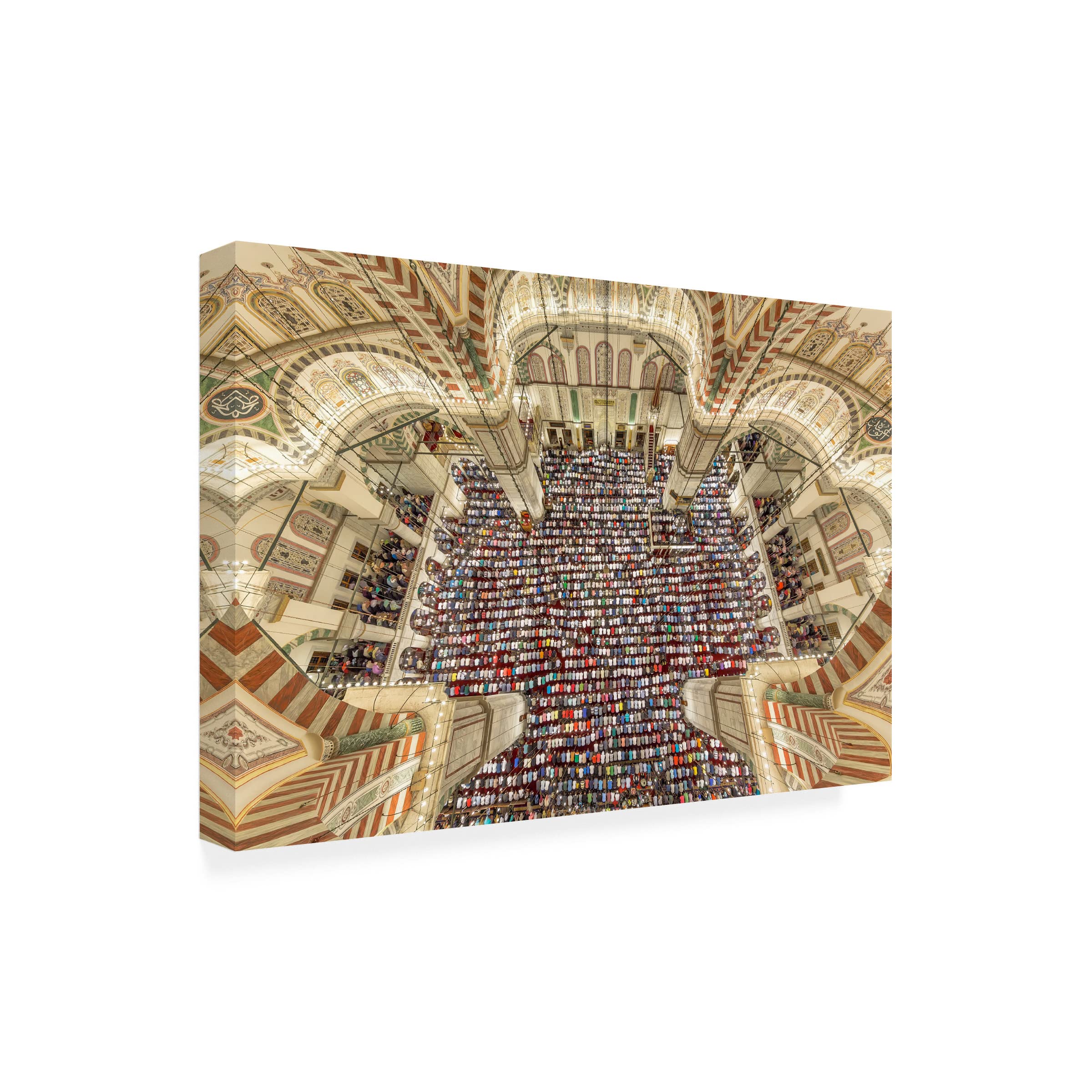Fatih Mosque Friday Prayer Canvas Art Print by Mehmet Cetin - Islamic Wall Decor for Home & Office, Perfect for Muslim Prayer Rooms & Cultural Spaces