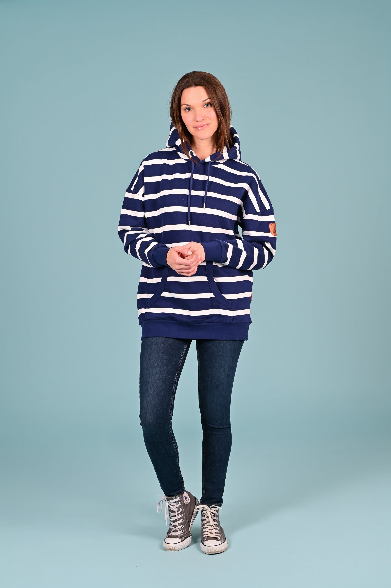 Billie2 Twilight Stripe Hoodie - Women's Soft Fleece Pullover with Striped Design | Cozy Winter Sweatshirt for Casual Wear & Outdoor Activities