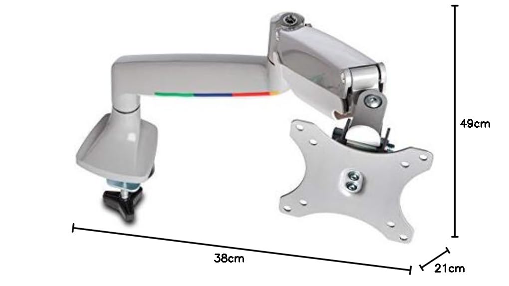 Kensington Single Monitor Arm with VESA Mount - Adjustable Gas Spring Desk Mount for 13-34