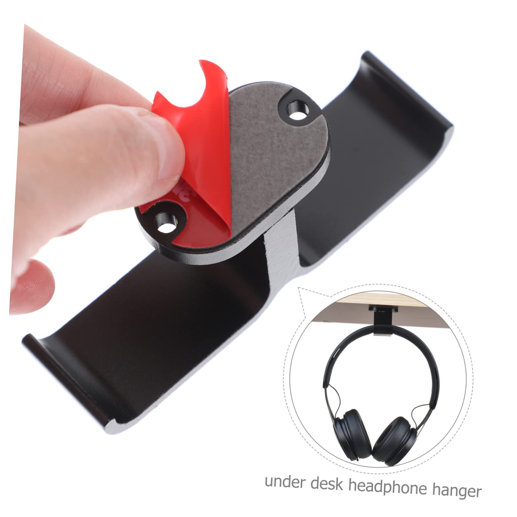 DOITOOL 4-Pack Durable Rubber Headphone Stand - Double Hook Gaming Headset Holder with Screw Mount for Desk, Easy Installation & Replacement for Broken Headphones - Perfect for Gaming Setup, Office & Home Organization