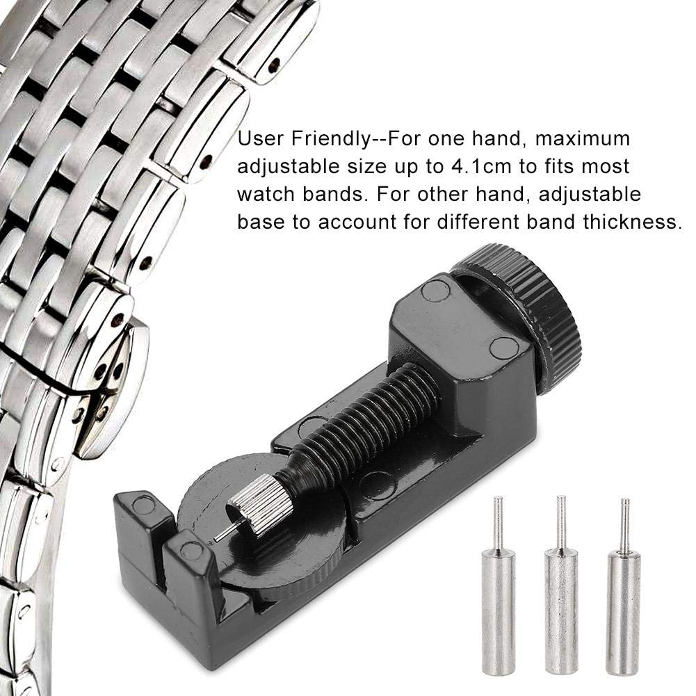 Professional Watch Band Link Pin Remover & Adjuster Tool Kit - DIY Watch Strap Repair Kit for Bracelet Resizing (Black) | Perfect for Watch Repair, Jewelry Making & Home Maintenance