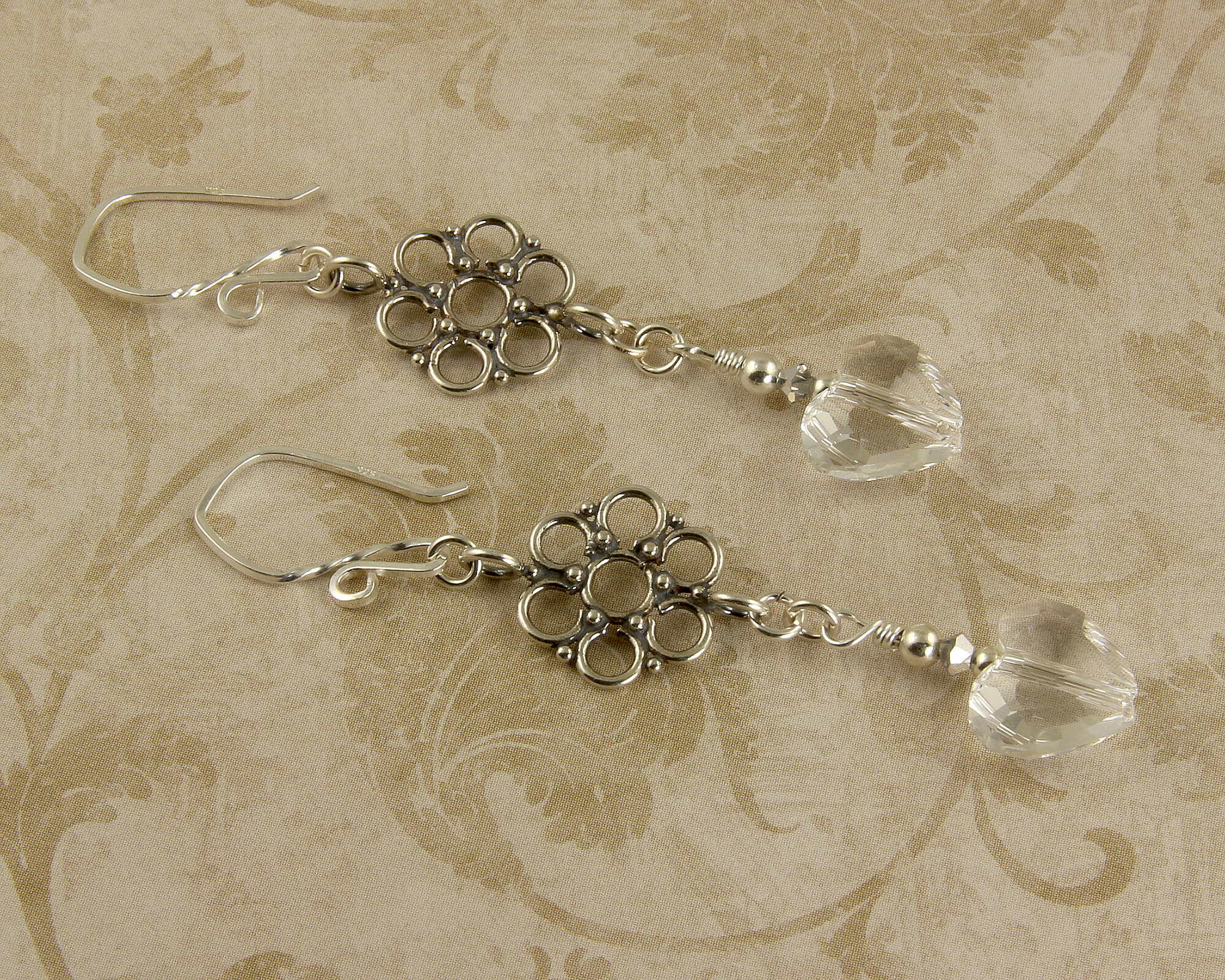 Swarovski Heart Crystal Earrings for Women - Sterling Silver Stud Earrings - Elegant Gift for Valentine's Day, Anniversary, or Special Occasions