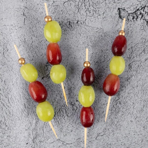6 Inch Bamboo Gold Ball Picks - 100 Count Bulk Pack for Floral Arrangements, Wedding Decor, and DIY Crafts