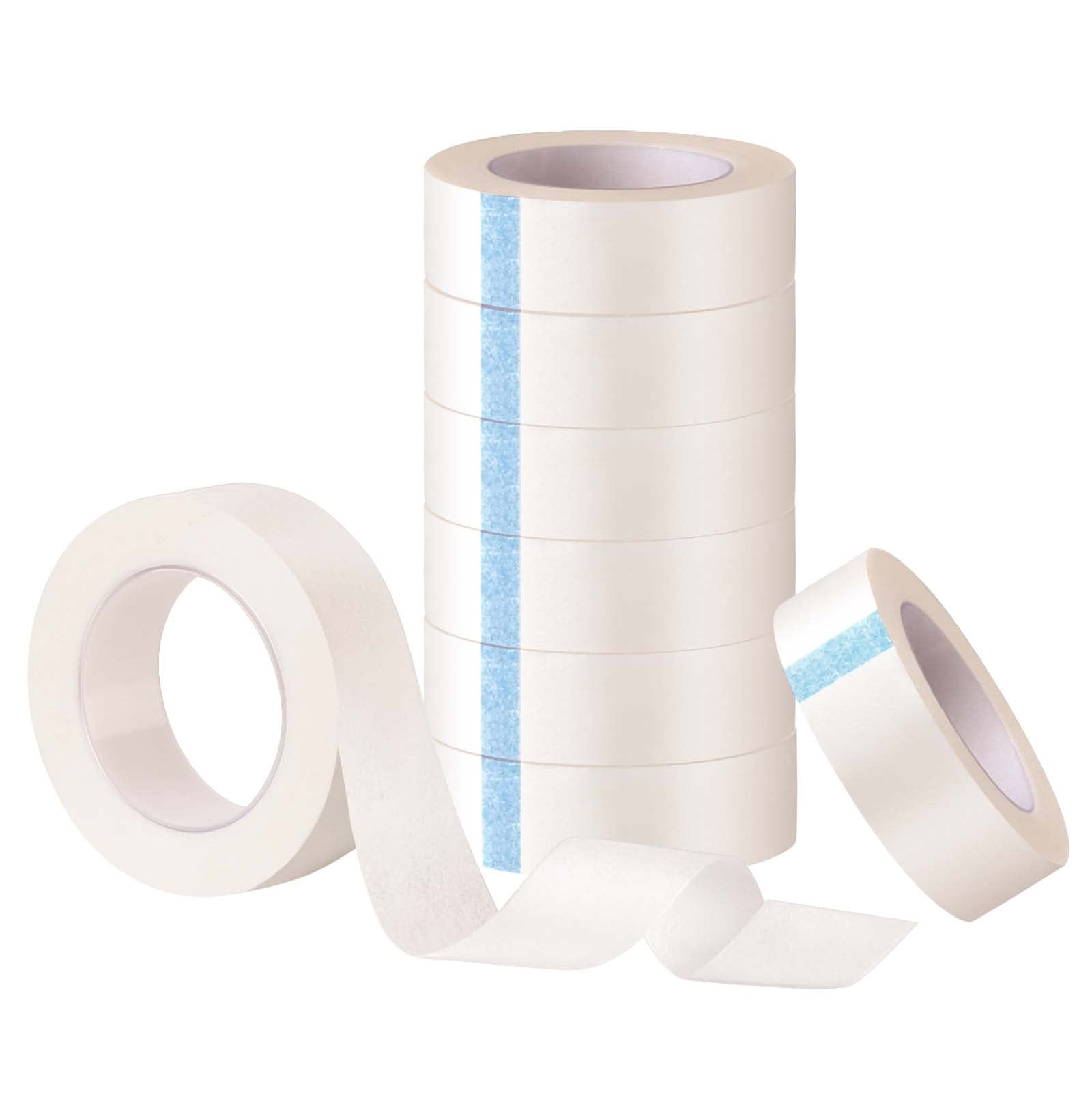 TUPARKA 8 Rolls White Eyelash Tape - Strong Adhesive Eyelash Extension Tape for Professional Lash Artists, 9M per Roll - Perfect for Lash Lifting, Extensions & Makeup Application