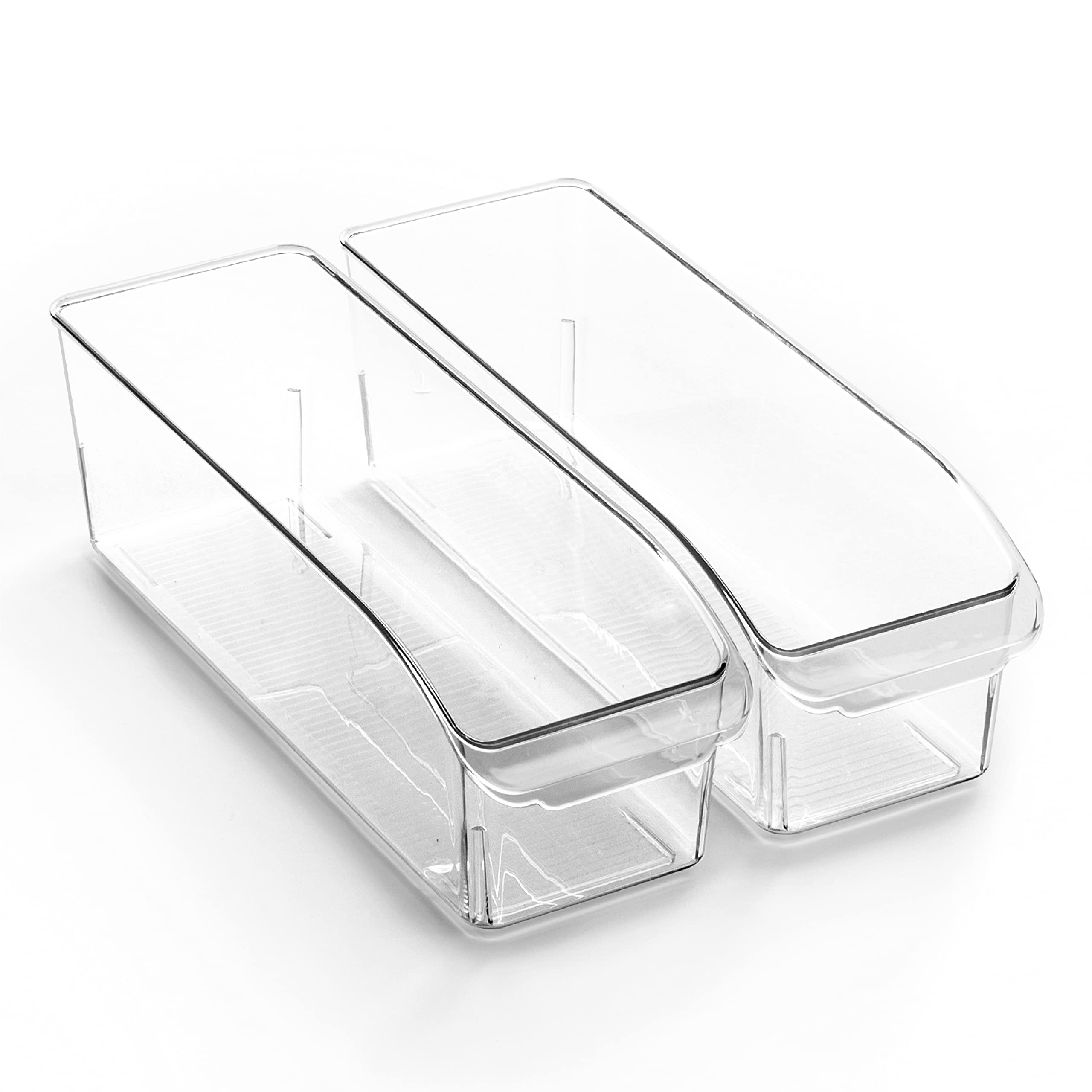 BINO Plastic Storage Bins - Small Organizer Containers for Kitchen, Pantry, Fridge & Home Organization | Multi-Use Storage Solutions | Perfect for Food, Toys, Office Supplies & Closet Organization | THE CURVE COLLECTION