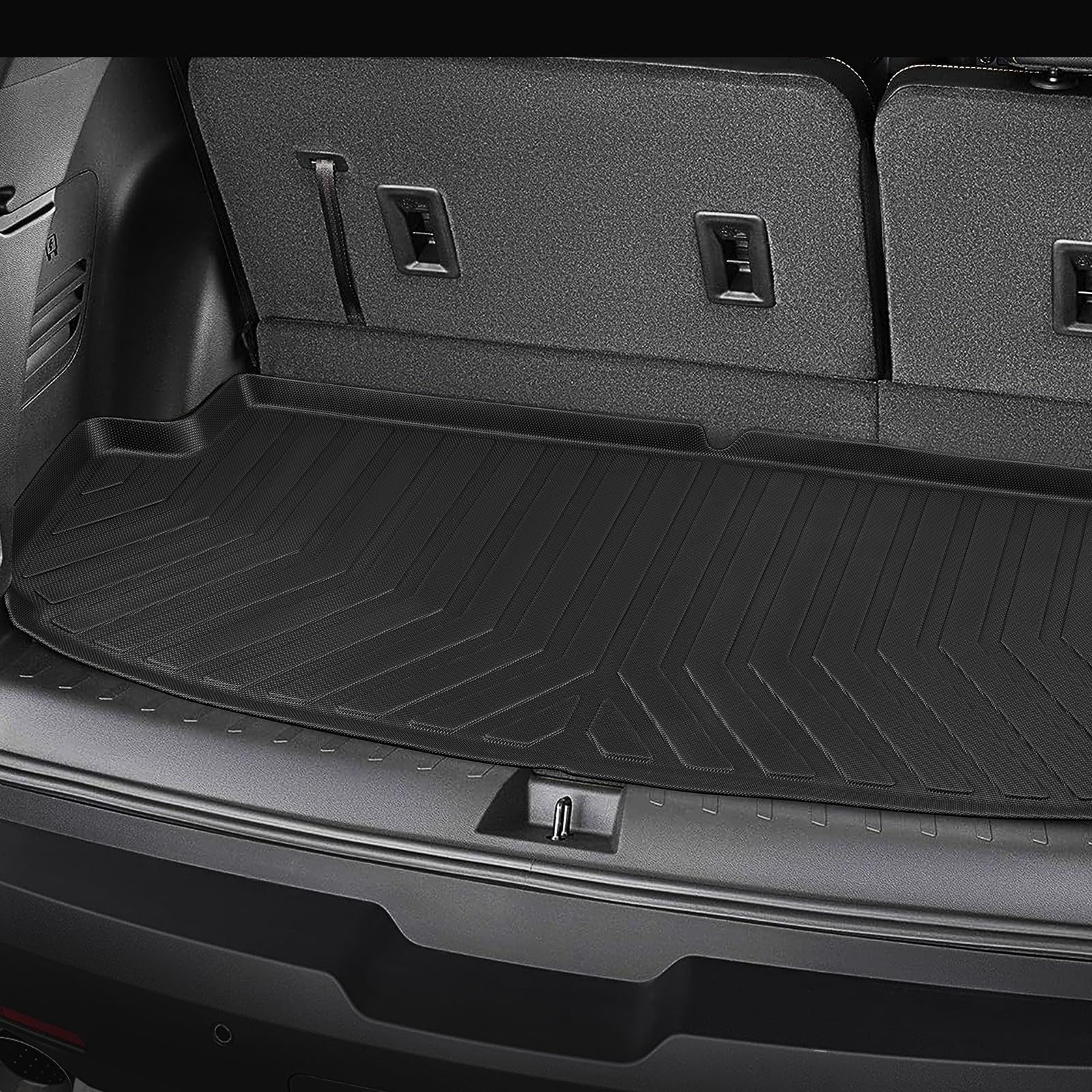 Premium All-Weather Floor Mats & Cargo Liner for 2018-2024 Chevy Traverse (7-Seater) - Heavy Duty Custom Fit Accessories for Bucket Seats - Perfect for Road Trips, Family Vacations & Daily Commute