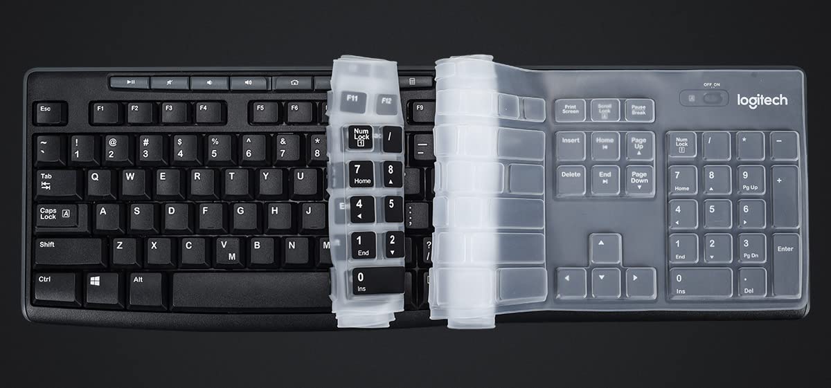 Logitech MK295 MK270 K270 Keyboard Cover - Clear Skin Protector for Office & Home Use