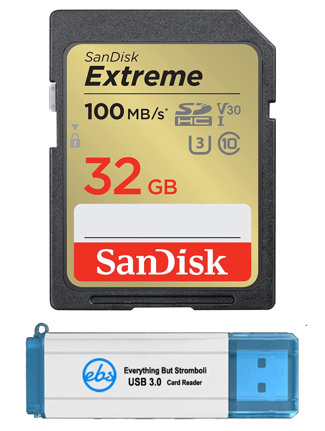 SanDisk Extreme 32GB SDHC Memory Card 5-Pack - Class 10 UHS-I U3 for 4K Video - Compatible with Browning Trail Cameras & DSLRs - Includes Micro SD Card Reader - Perfect for Wildlife Photography, Security Cameras & Action Cameras (SDSDXVT-032G-GNCIN)