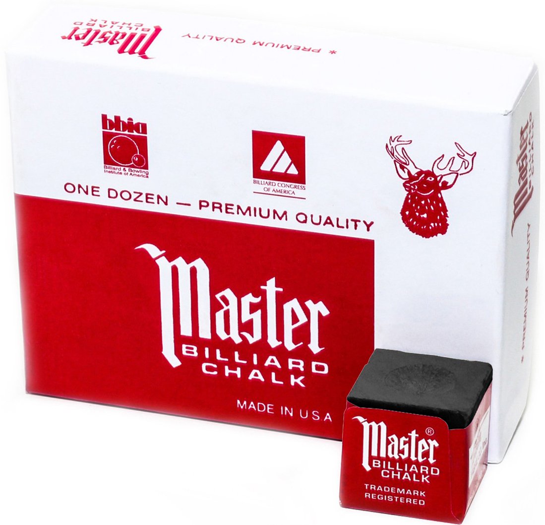 Premium Billiard Chalk Box - 12 High-Performance Pool Cue Chalk Cubes for Professional & Home Game Play - Perfect for Bars, Pool Halls, and Home Recreation Rooms
