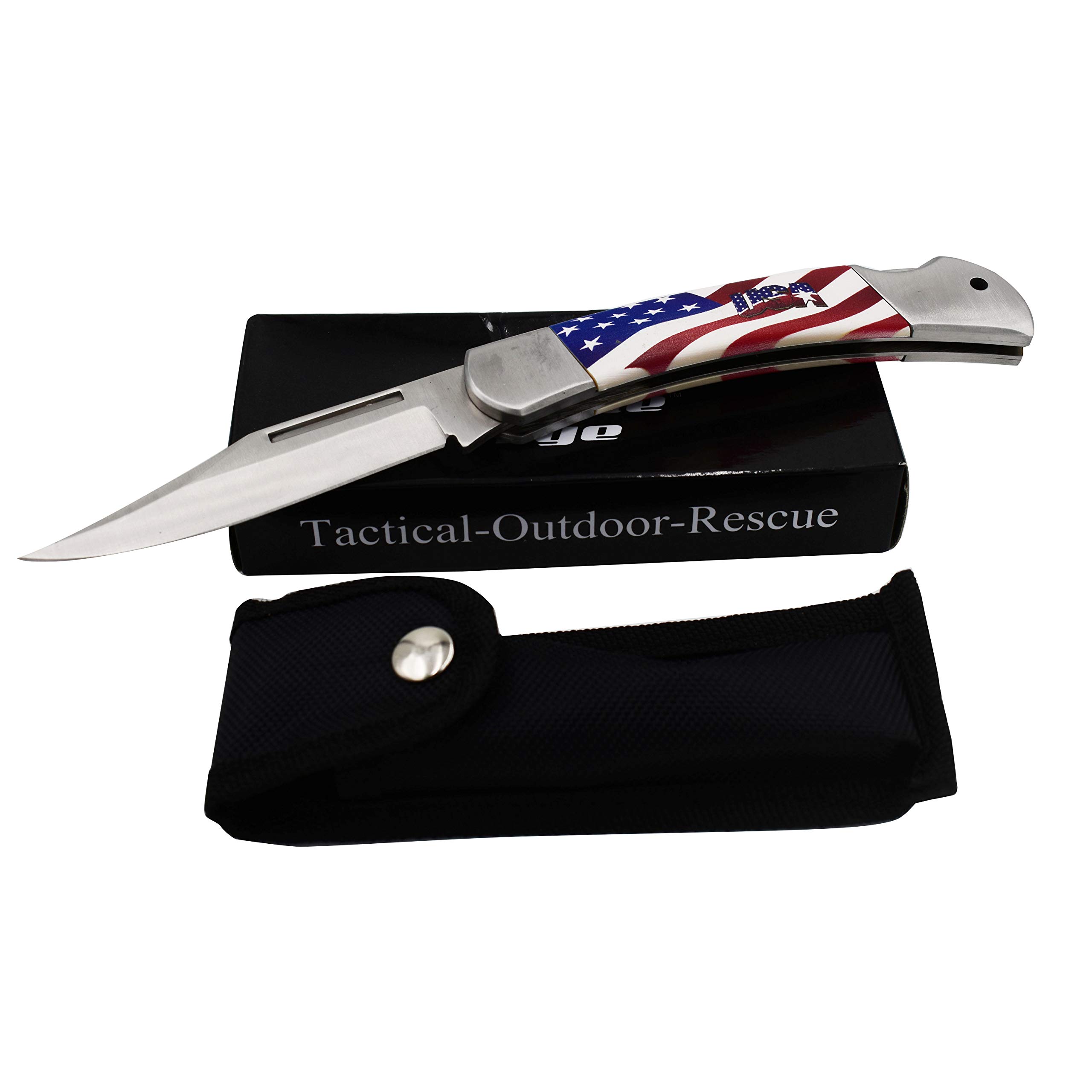 Premium Snake Eye Tactical Lockback Folding Pocket Knife - Collector's Edition with Ergonomic Handle Design - Perfect for Outdoor Adventures, Camping & Everyday Carry (USA Made)