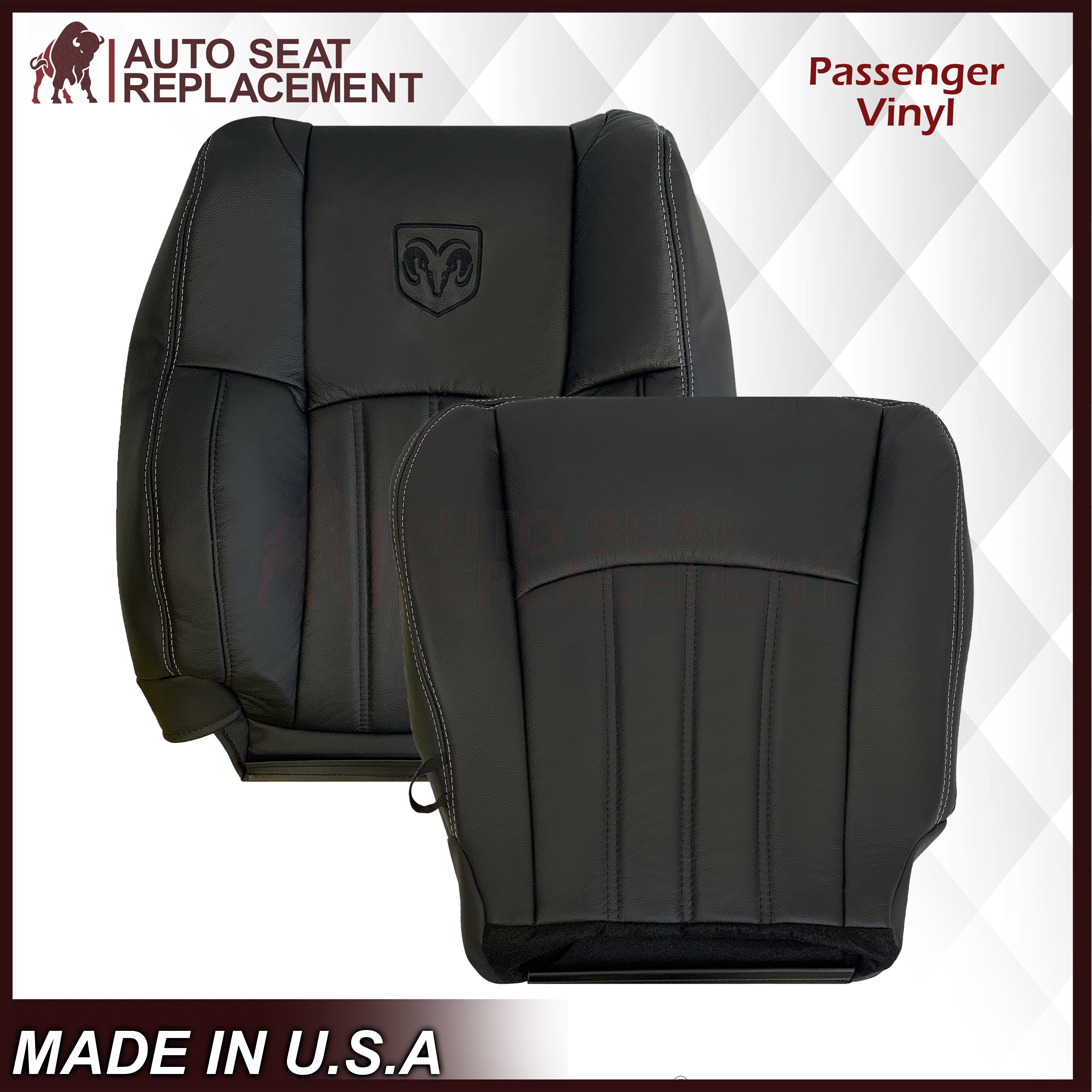 2009-2012 Dodge Ram 1500/2500/3500 Laramie Replacement Seat Covers - Dark Slate Gray | Premium Custom Fit for Pickup Trucks | Perfect for Off-Roading & Daily Commute
