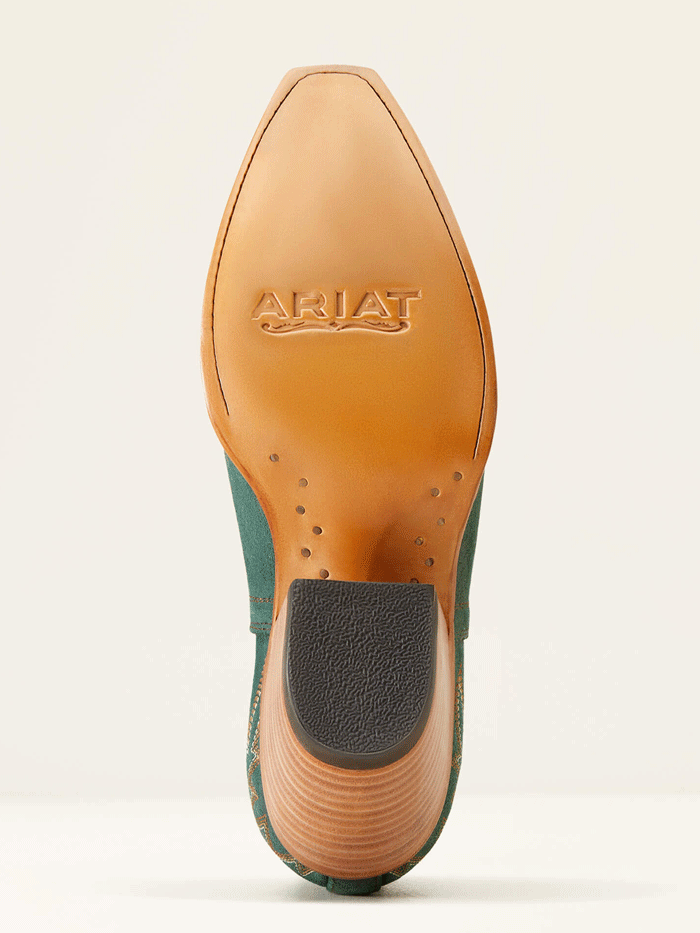 Ariat Women's Dixon Western Boot in Poseidon Suede Green - Comfortable Cowgirl Boots for Riding, Country Dancing & Western Fashion
