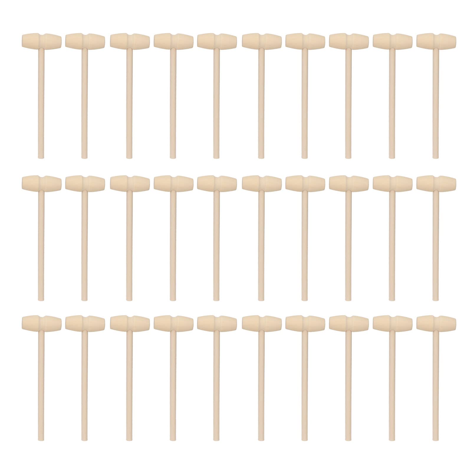 30pcs Small Wooden Hammer for Breakable Chocolate Hearts - Perfect for Valentine's Day, Birthday Parties, and DIY Chocolate Making