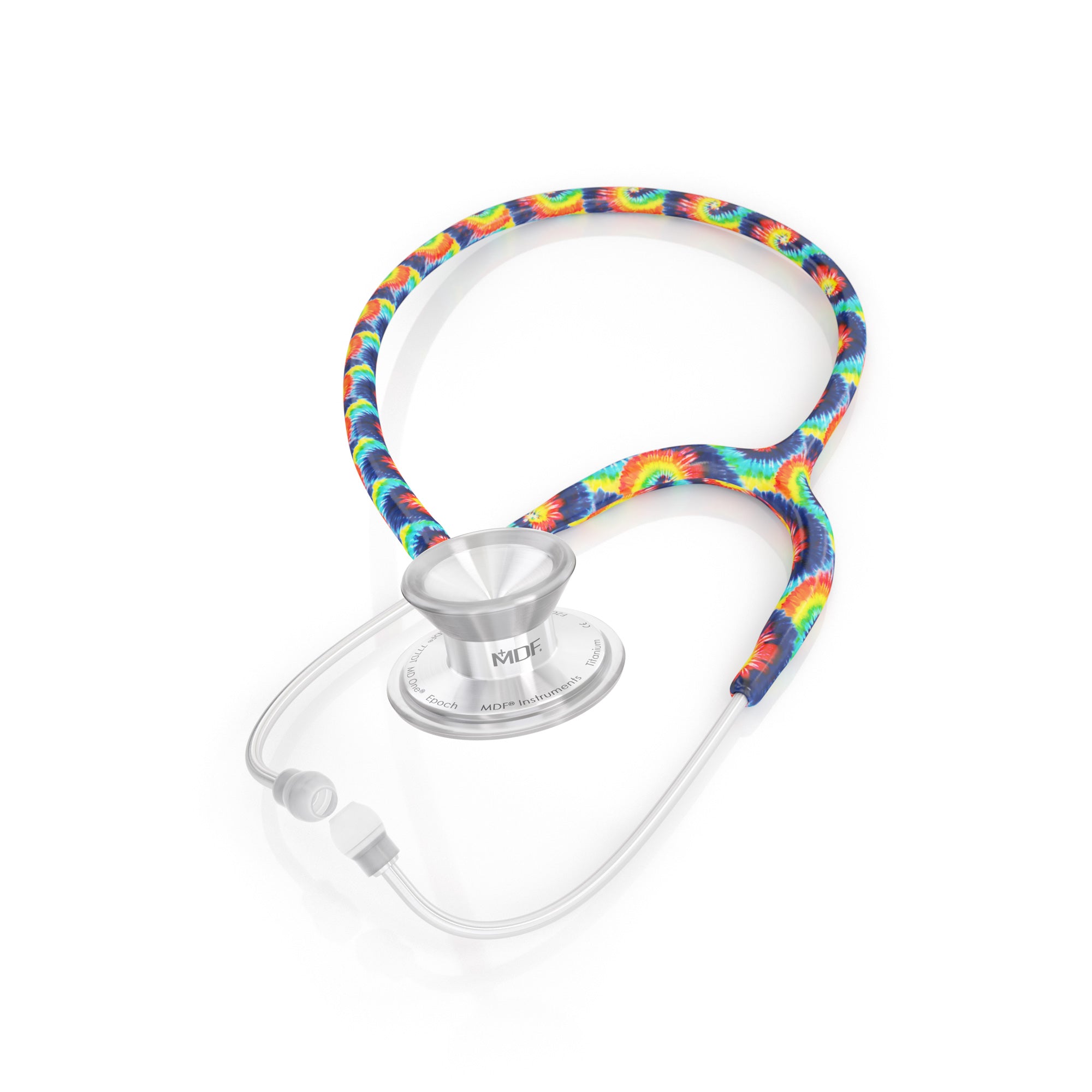 MD One® Epoch® Titanium Adult Stethoscope - Premium Tie Dye Design for Medical Professionals & Nursing Students - Ideal for Hospitals, Clinics & Healthcare Training