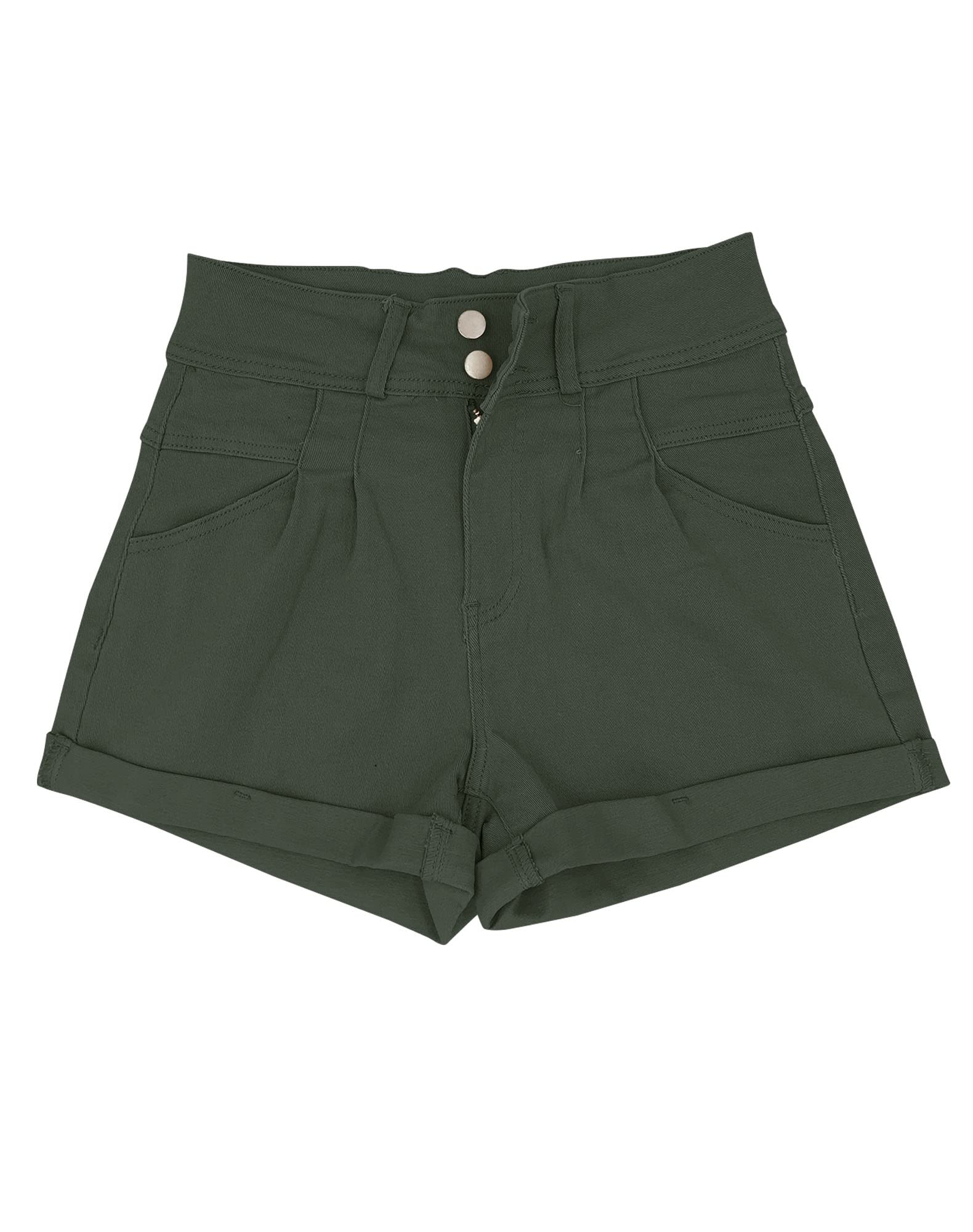 Women's High Waist Denim Shorts with Pockets - Relaxed Fit Casual Jean Shorts for Summer | Perfect for Beach, Travel & Everyday Wear
