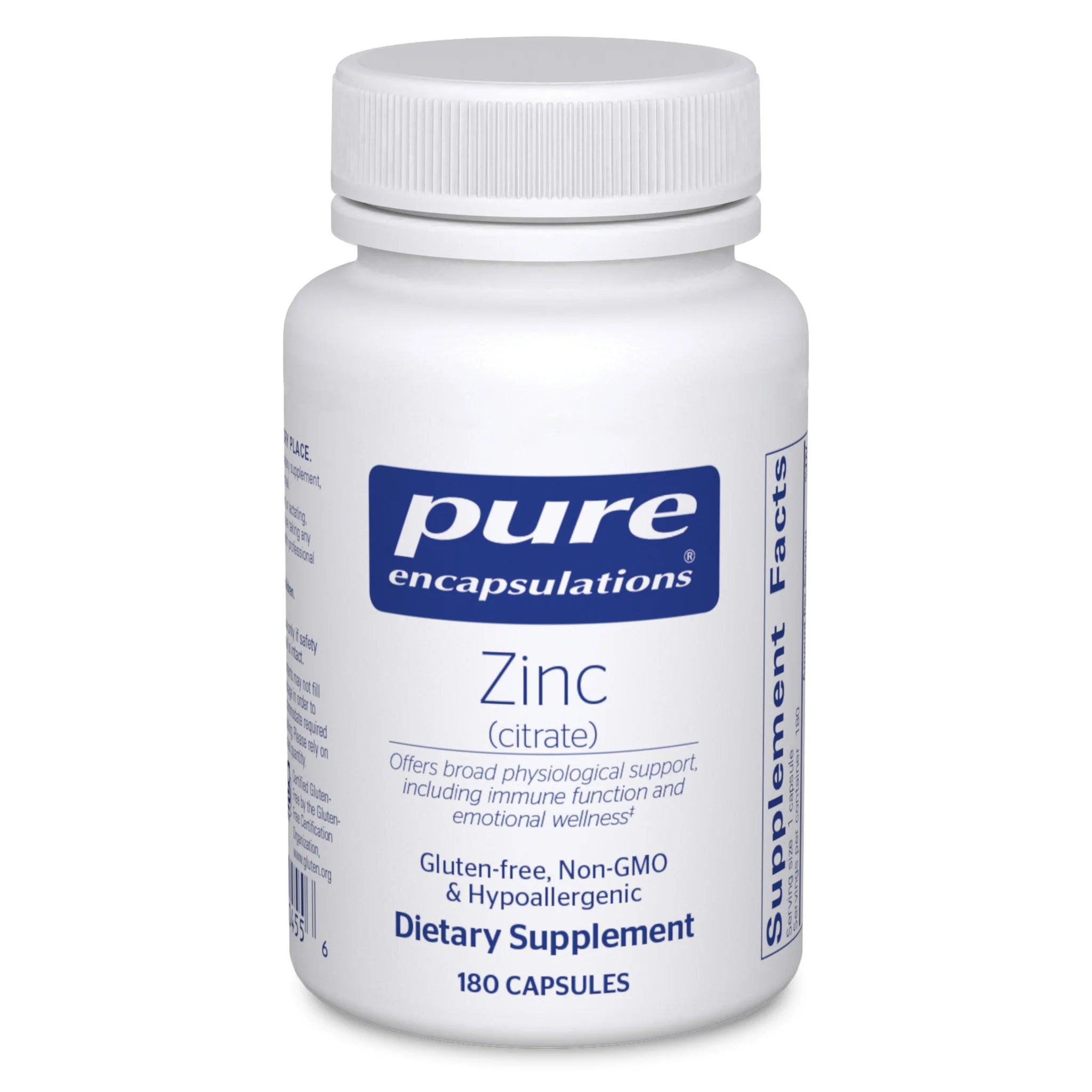 Pe Zinc Citrate 60 Tablets - Immune Support & Antioxidant Supplement for Adults - Daily Zinc Citrate Pills for Better Health & Wellness