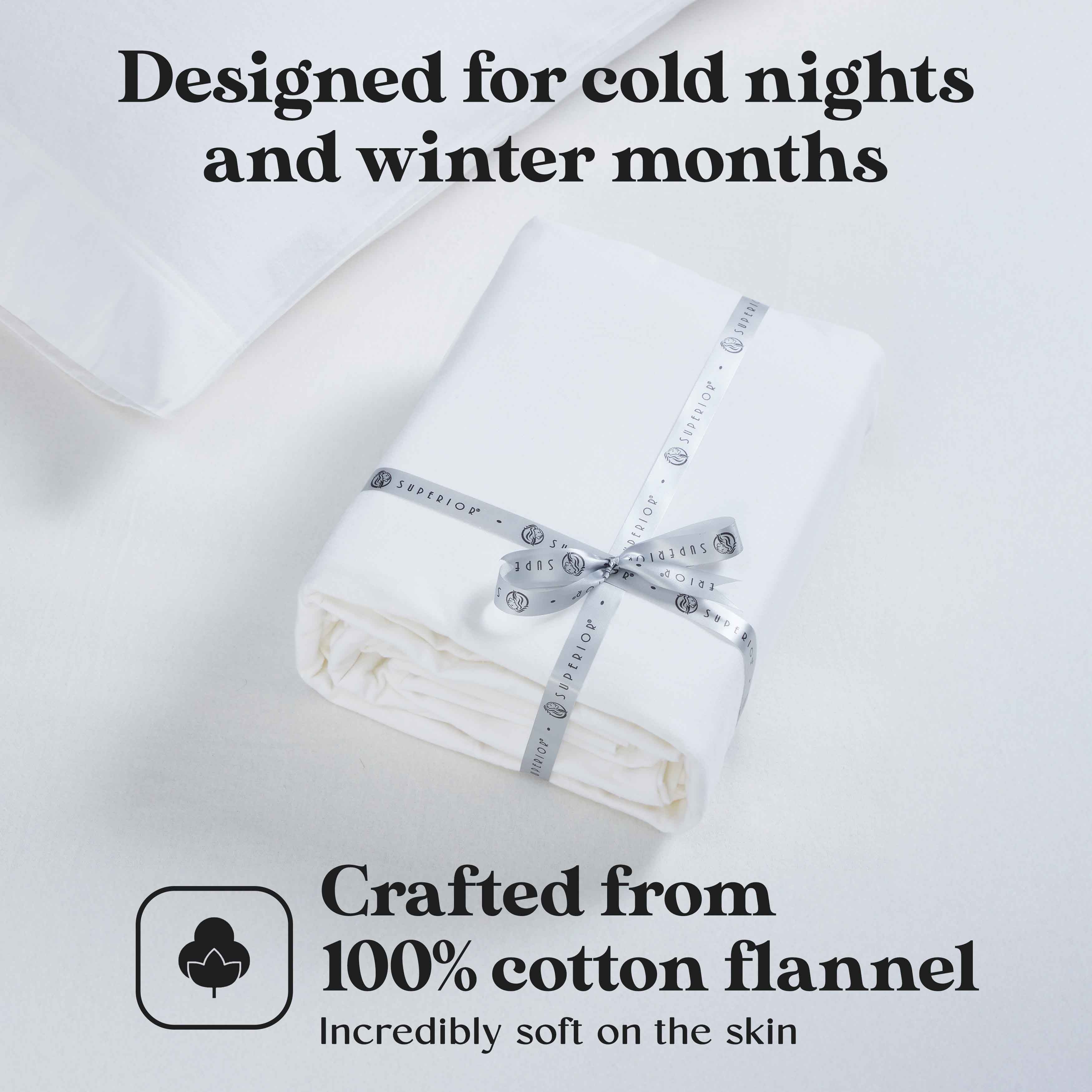 Premium Rome Flannel Cotton Solid Brushed Deep Pocket Sheet Set - Ultra Soft & Cozy Bedding for Winter - Perfect for Master Bedroom, Guest Room & Dorm Use