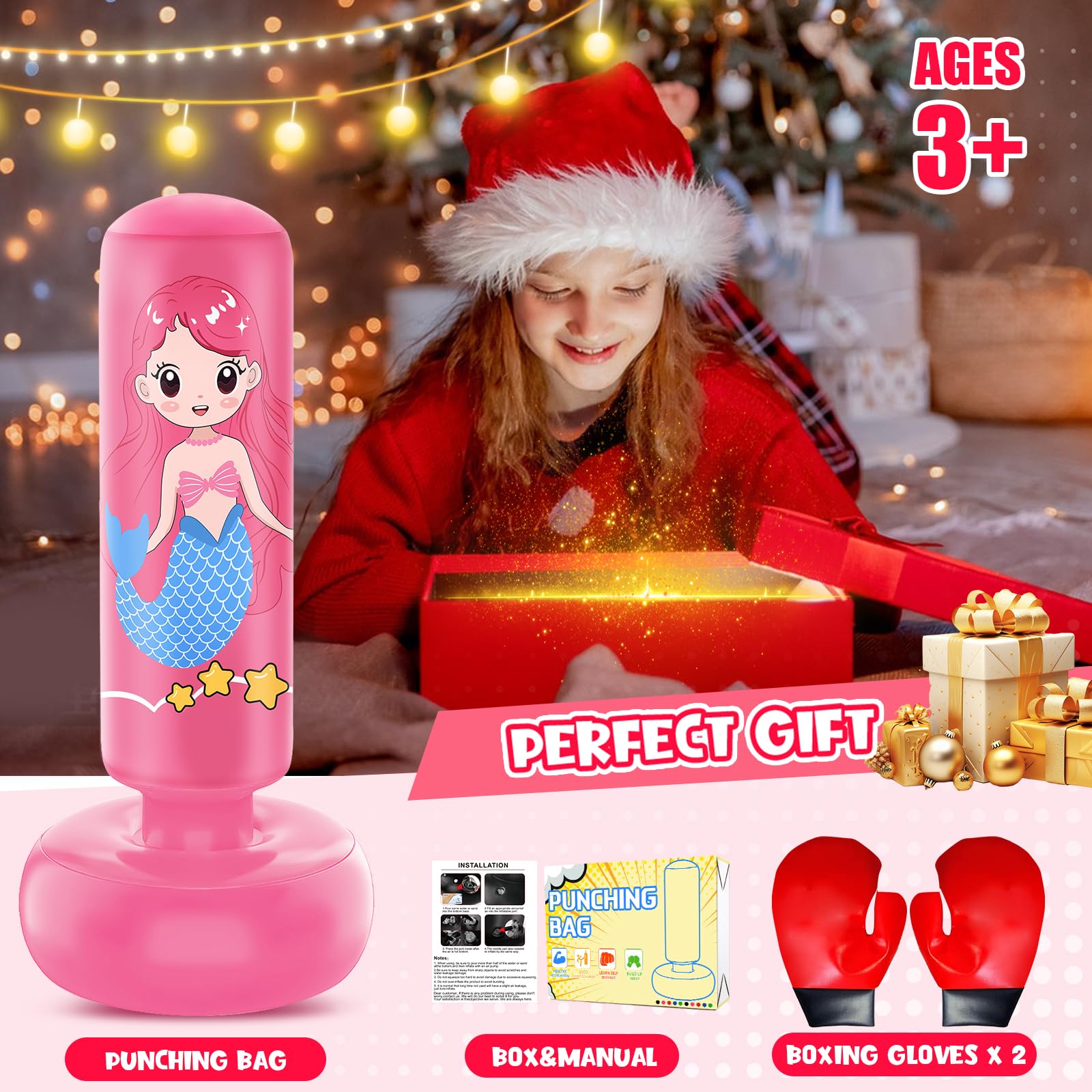 Inflatable Kids Punching Bag for Ages 3-8 - 47